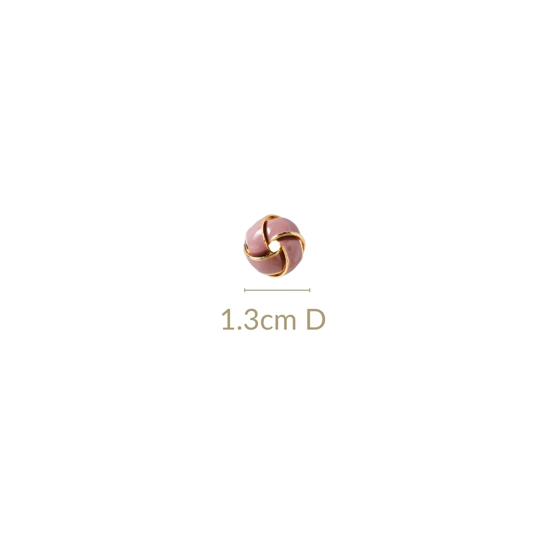Twisted Knot Studs Mauve - Image 3