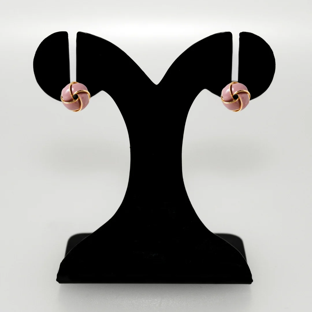 Twisted Knot Studs Mauve - Image 6