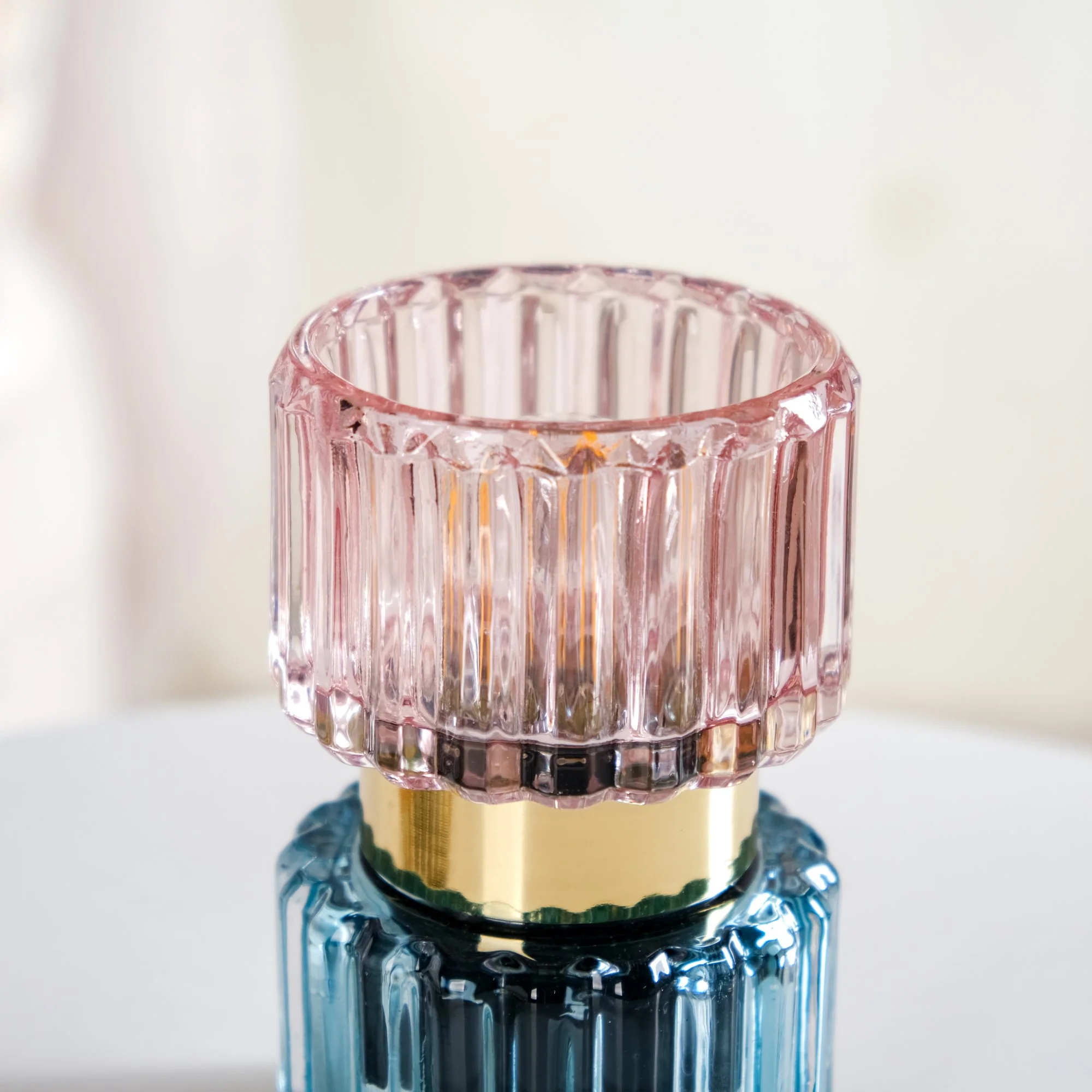 Two Toned Hourglass Bedside Lamp With E27 LED Bulb - Image 7