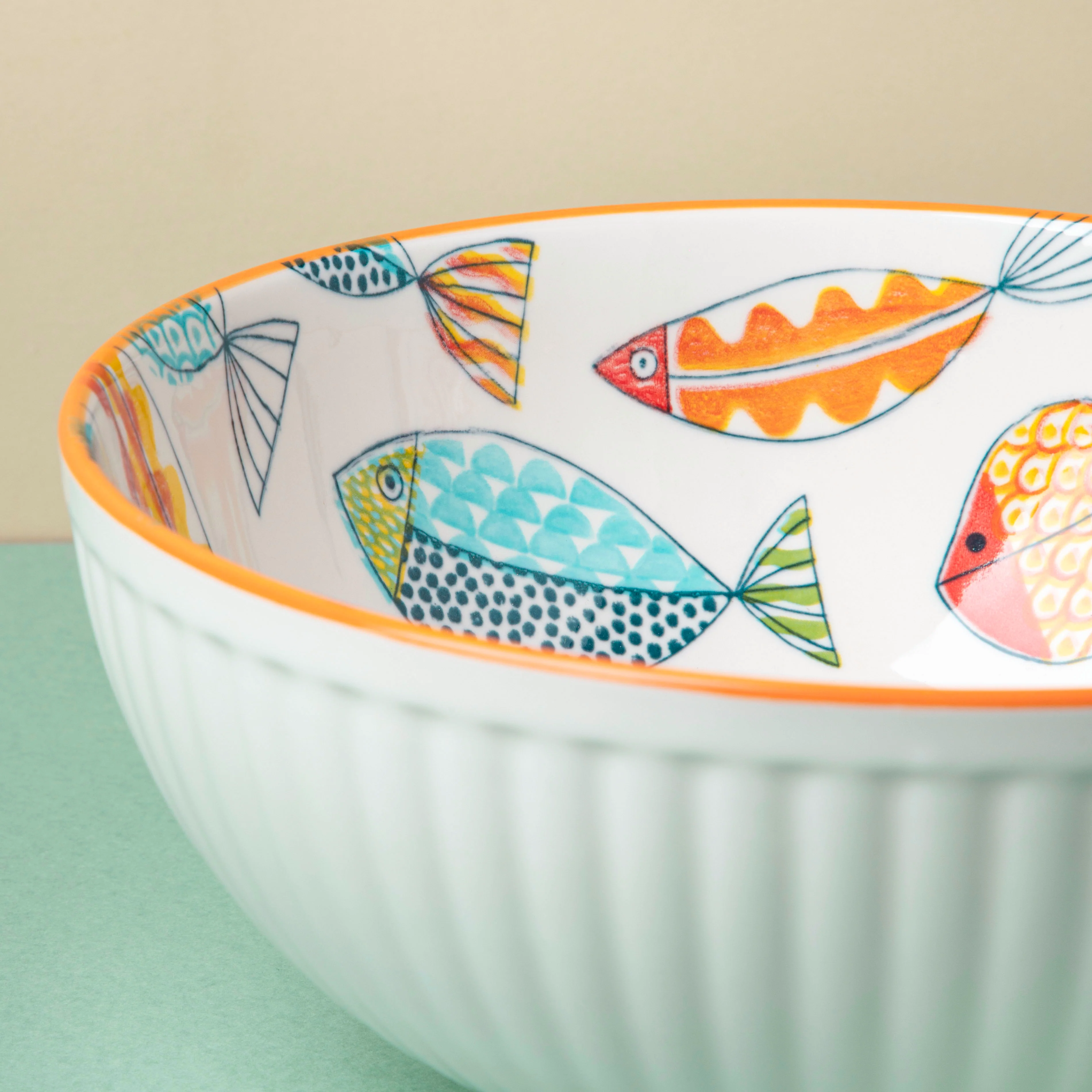 Ukiyo Ceramic Serving Bowl 8 inch - Image 4
