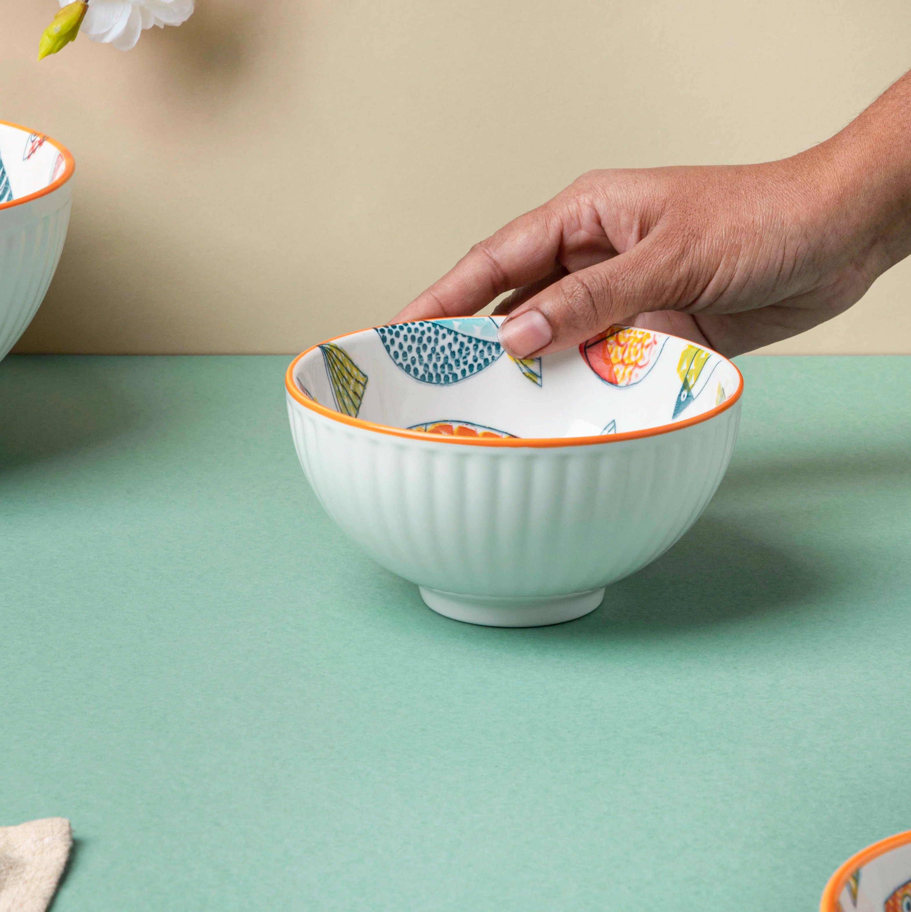 Ukiyo Ceramic Soup Bowl - Image 3