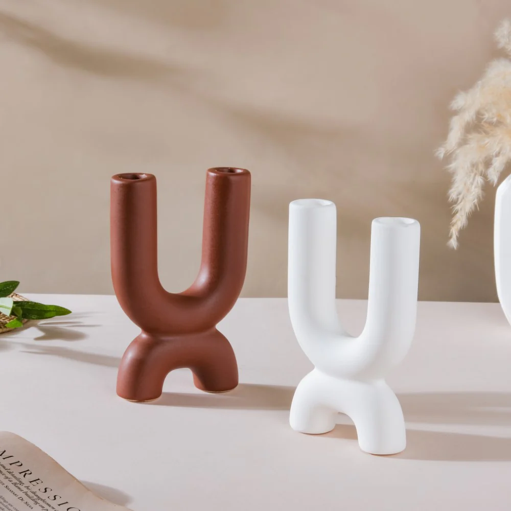Ultra Mod Ceramic Candle Holder 2 Arm - Image 8
