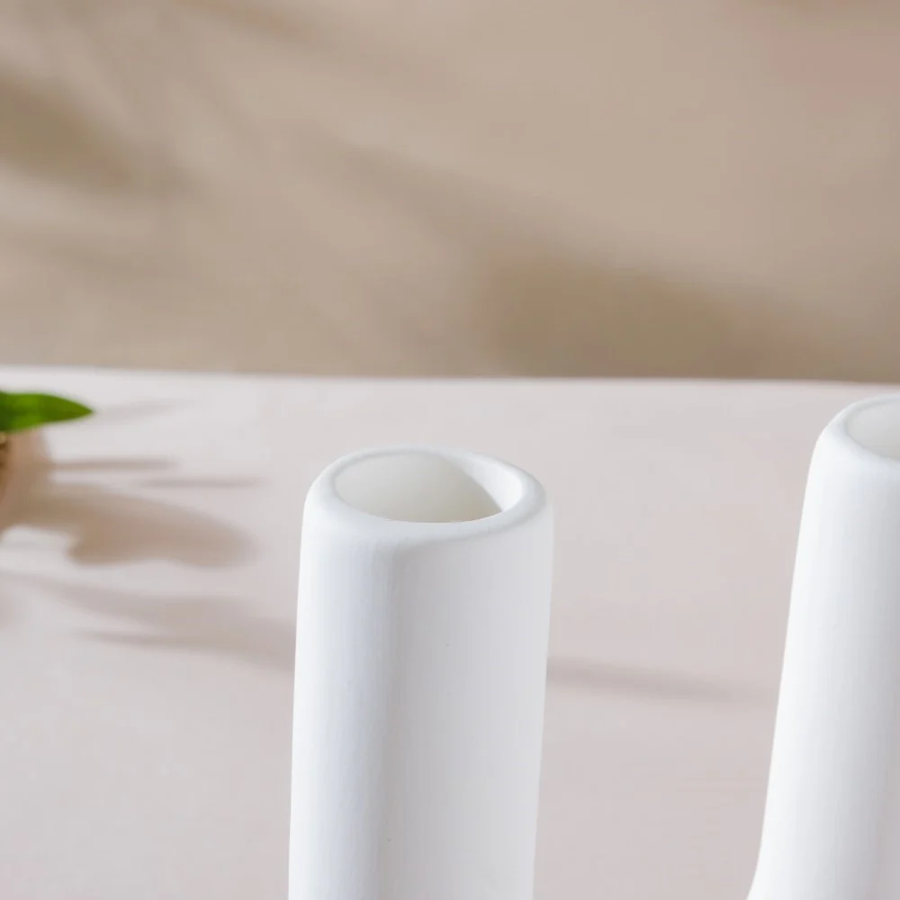 Ultra Mod Matte Ceramic 2 Arm Candle Holder - Image 8