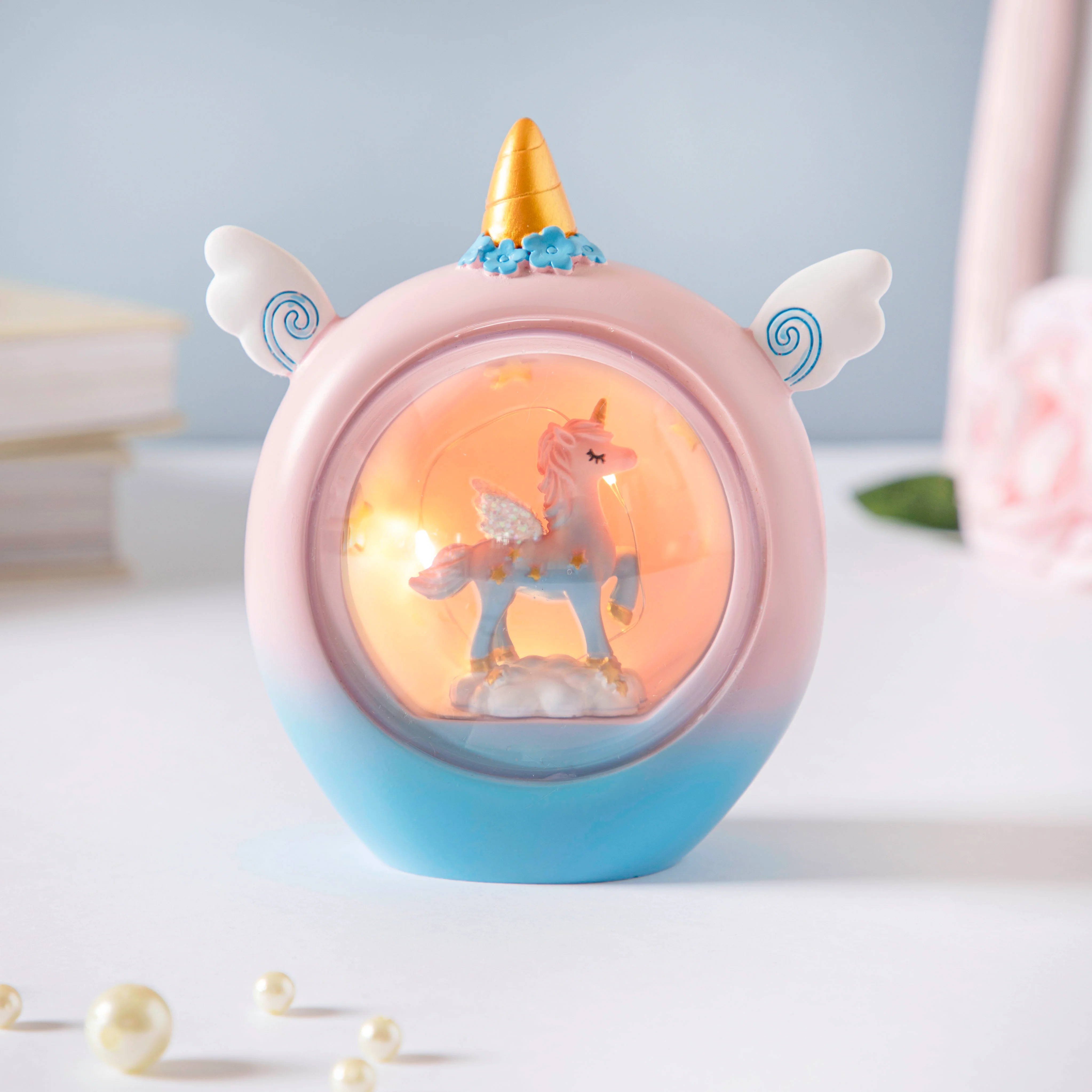 Unicorn Night Lamp Showpiece Pink