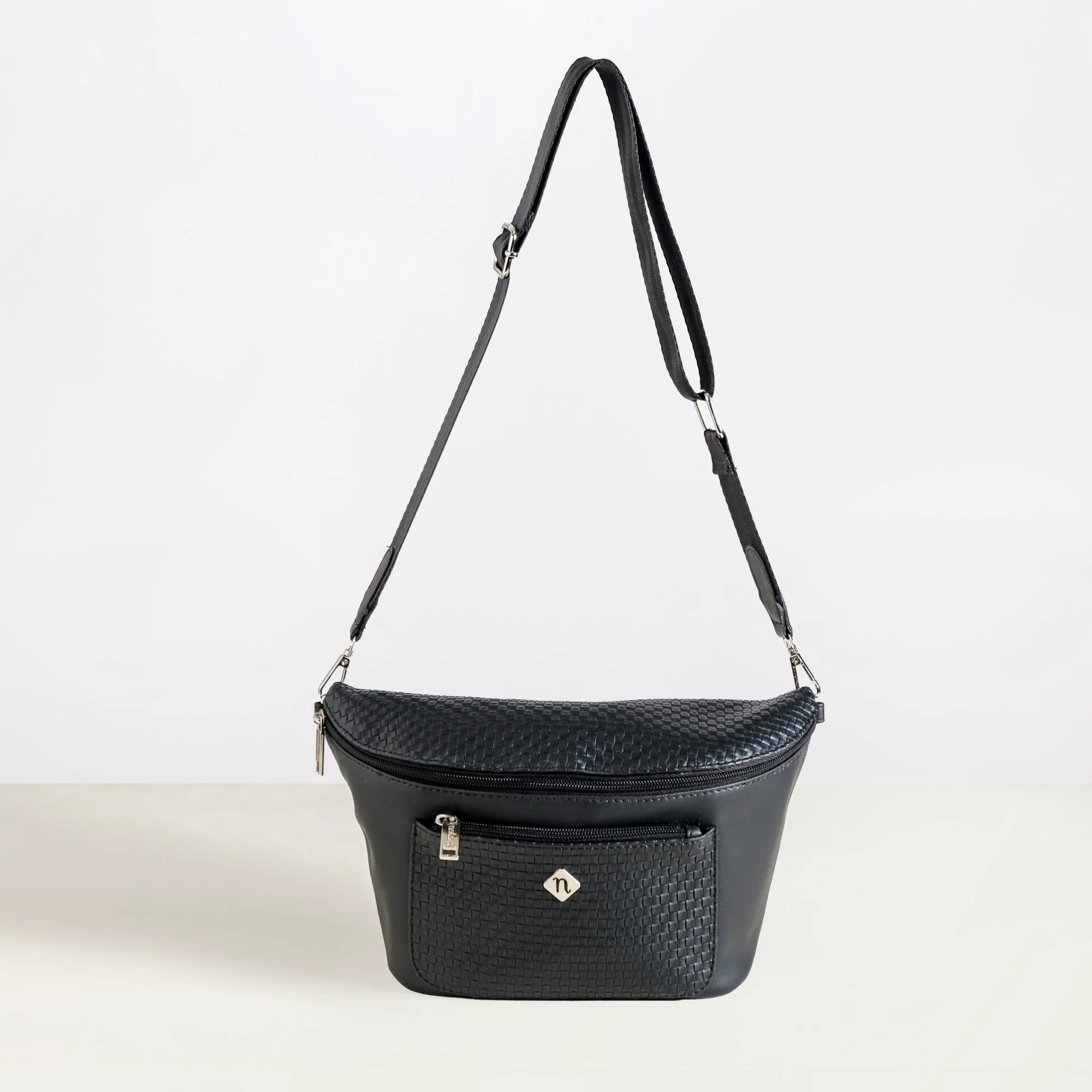 Unisex Black Crossbody Bag - Image 10
