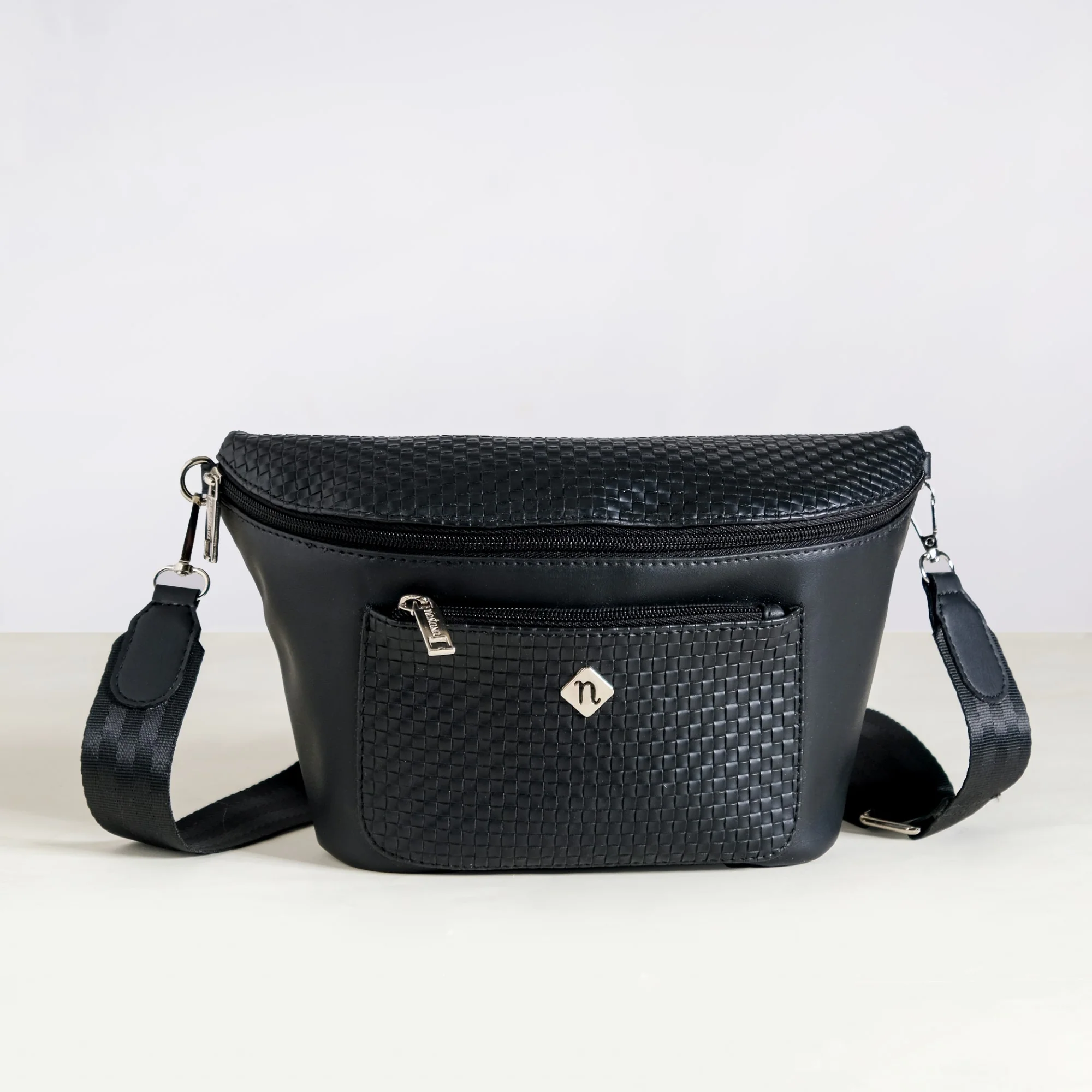 Unisex Black Crossbody Bag - Image 15