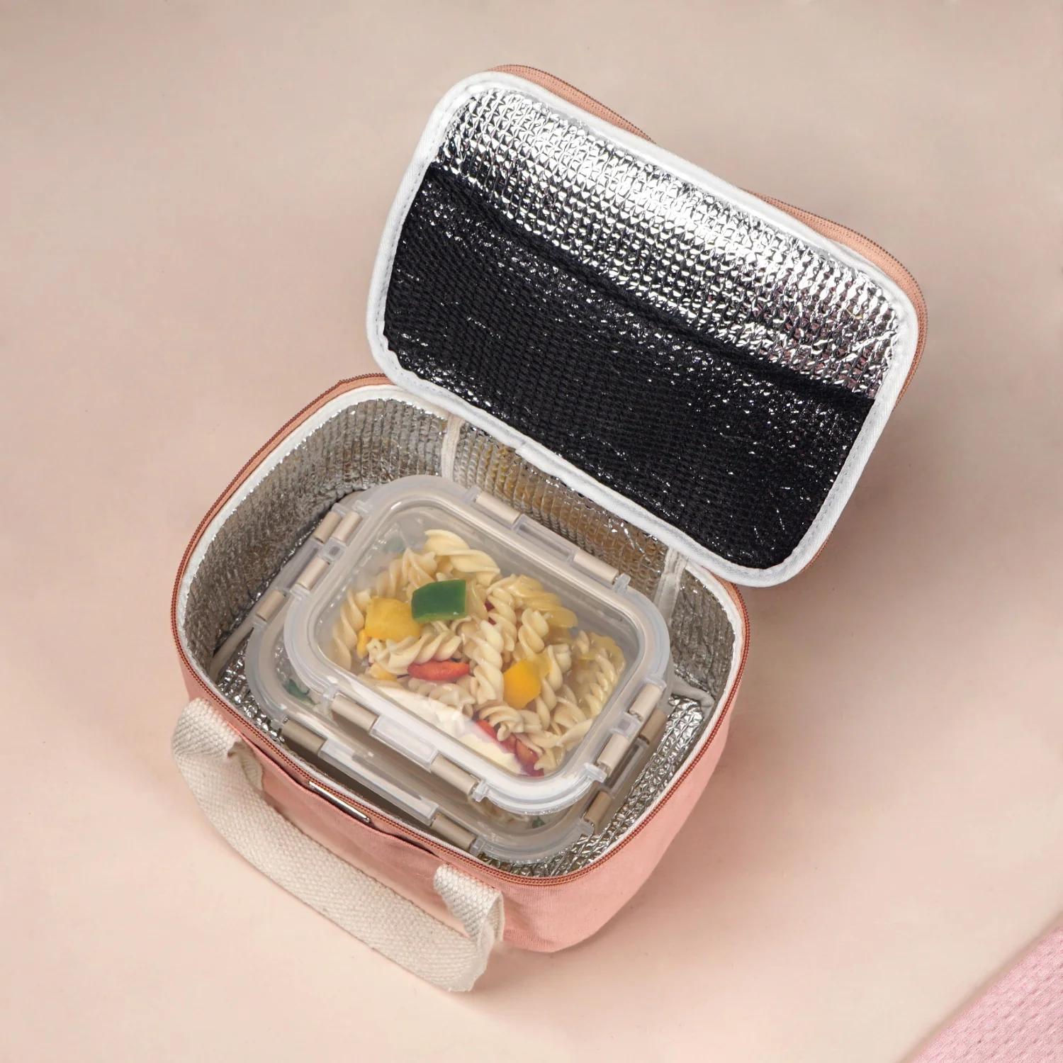 Urban Daily Insulated Lunch Bag In Peach - Image 8