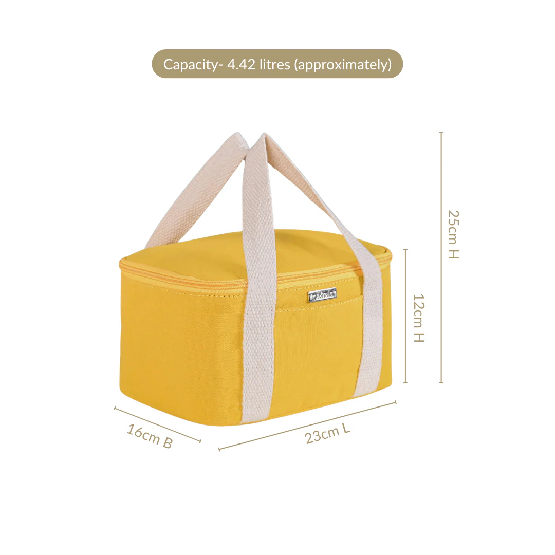 Urban Daily Insulated Yellow Lunch Bag For Work - Image 4