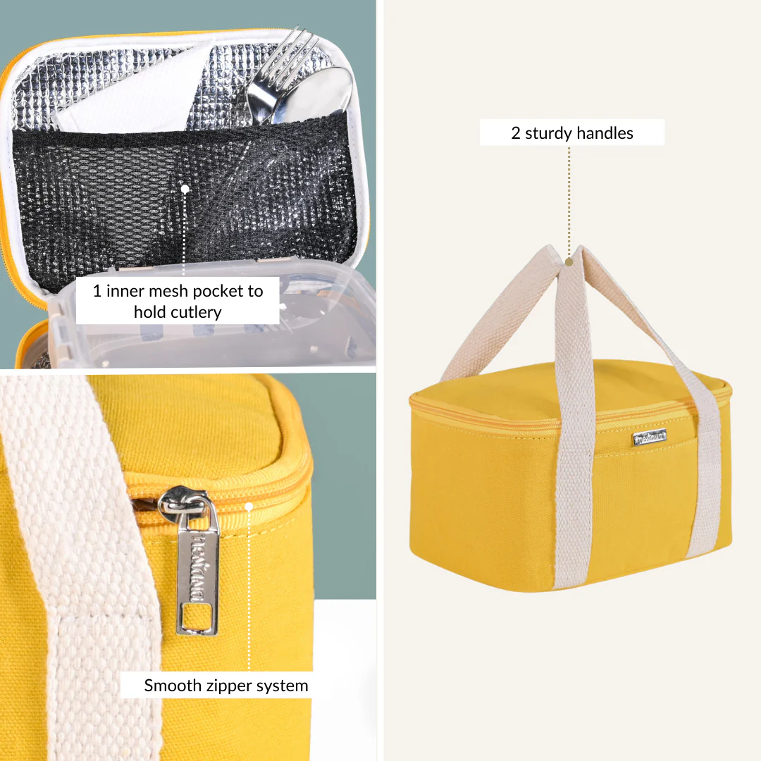 Urban Daily Insulated Yellow Lunch Bag For Work - Image 6