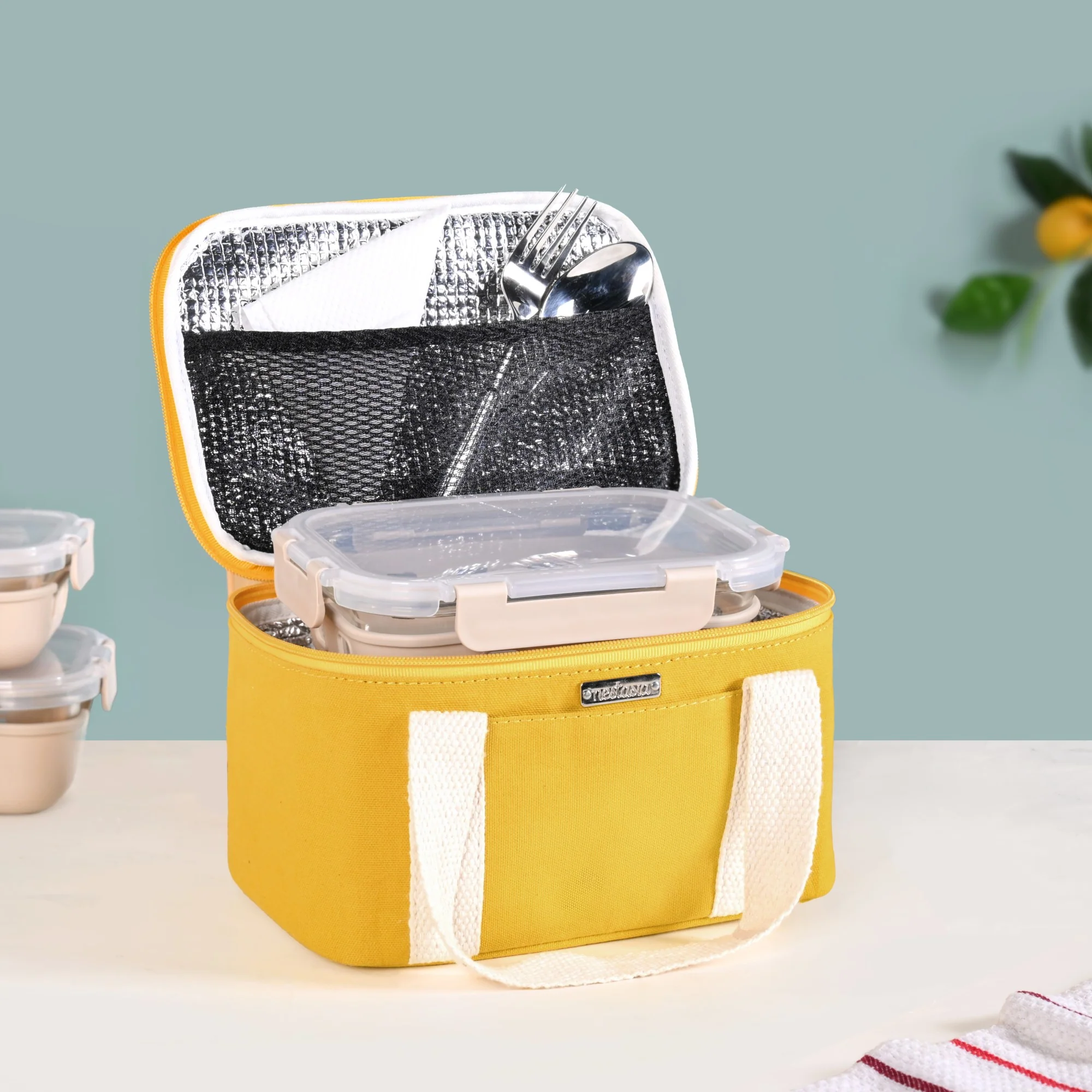 Urban Daily Insulated Yellow Lunch Bag For Work - Image 9