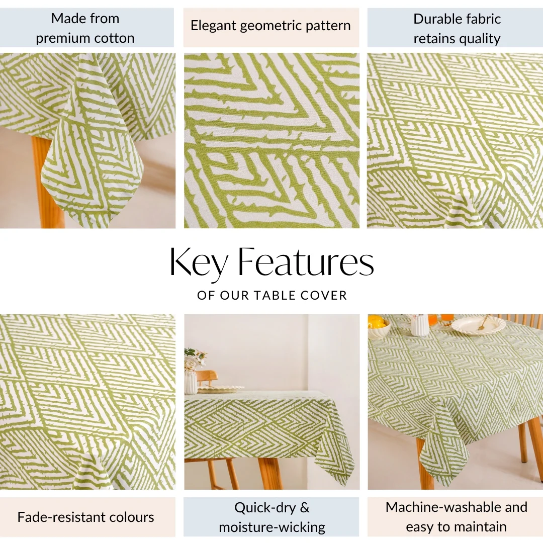 Valley Of Spring 6 Seater Table Cloth Green 217x168cm - Image 3