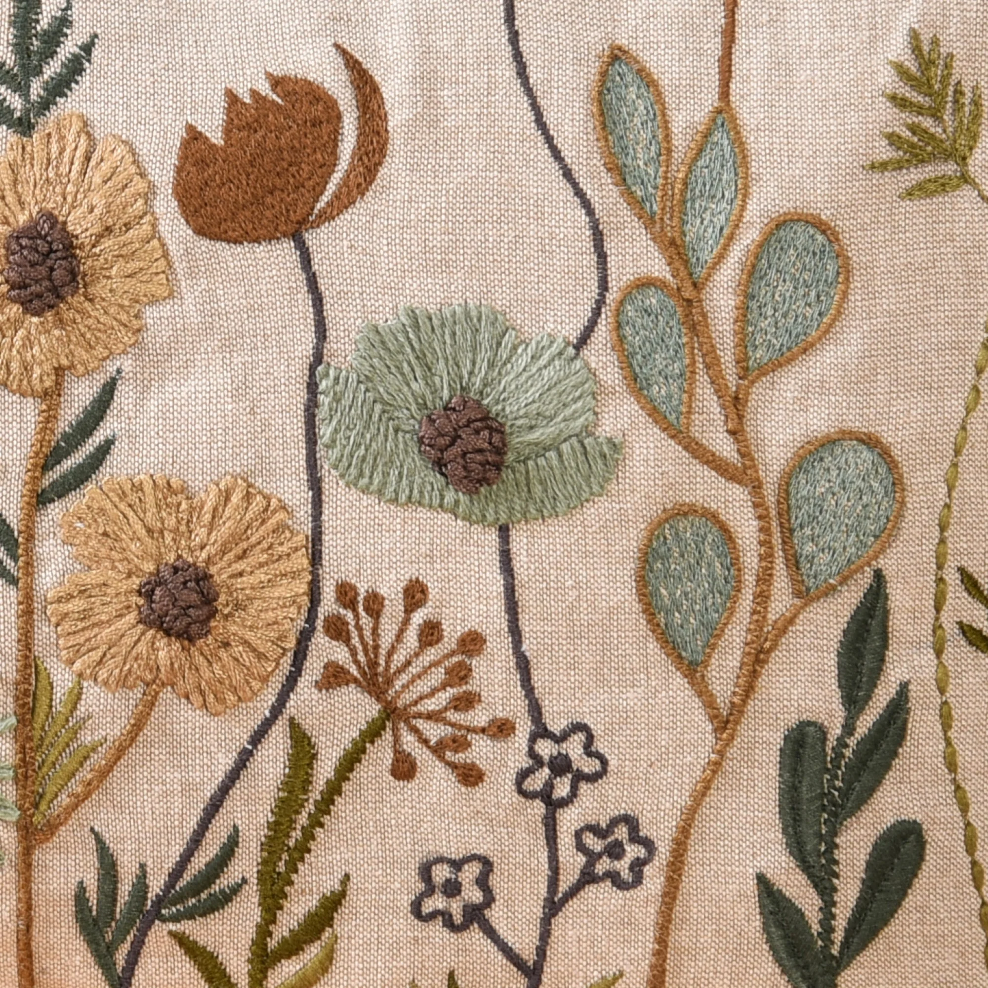 Valley Of Spring Embroidered Cushion Cover 50x30cm - Image 2
