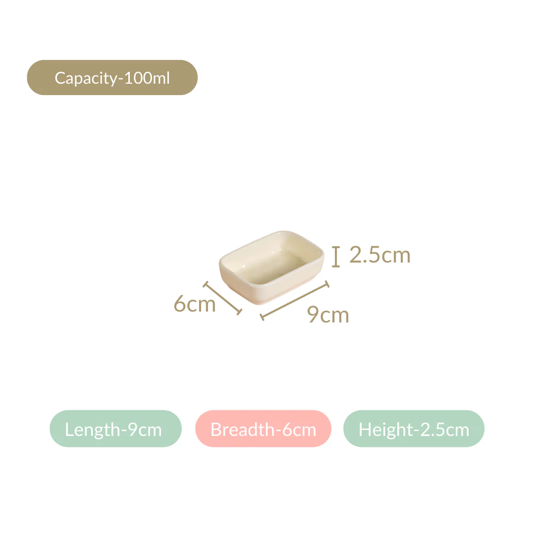 Vanilla White Textured Dip Bowl Set Of 4 100ml - Image 6