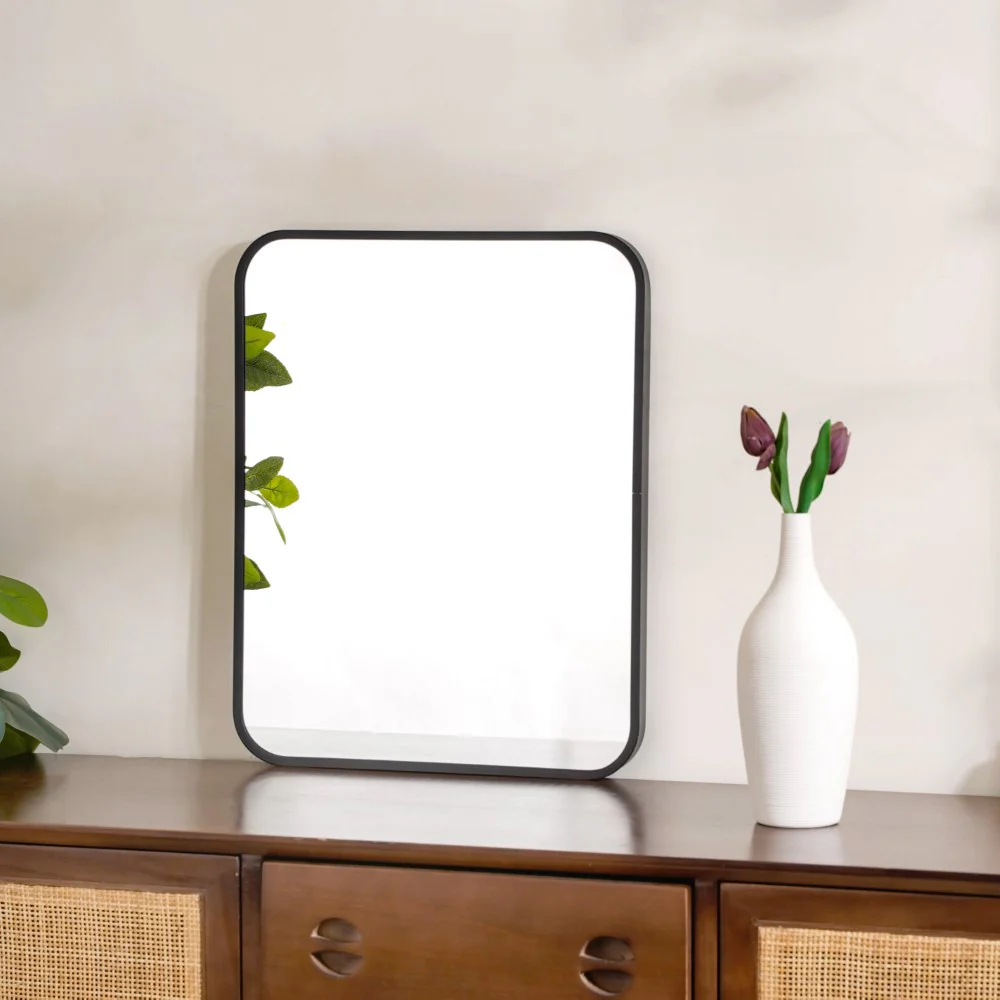 Vanity Makeup Mirror Black 20 x 16 Inches - Image 3