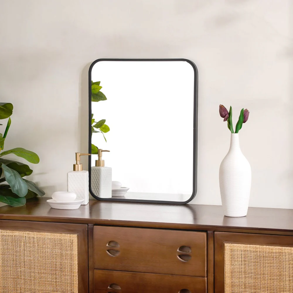 Vanity Makeup Mirror Black 20 x 16 Inches - Image 5