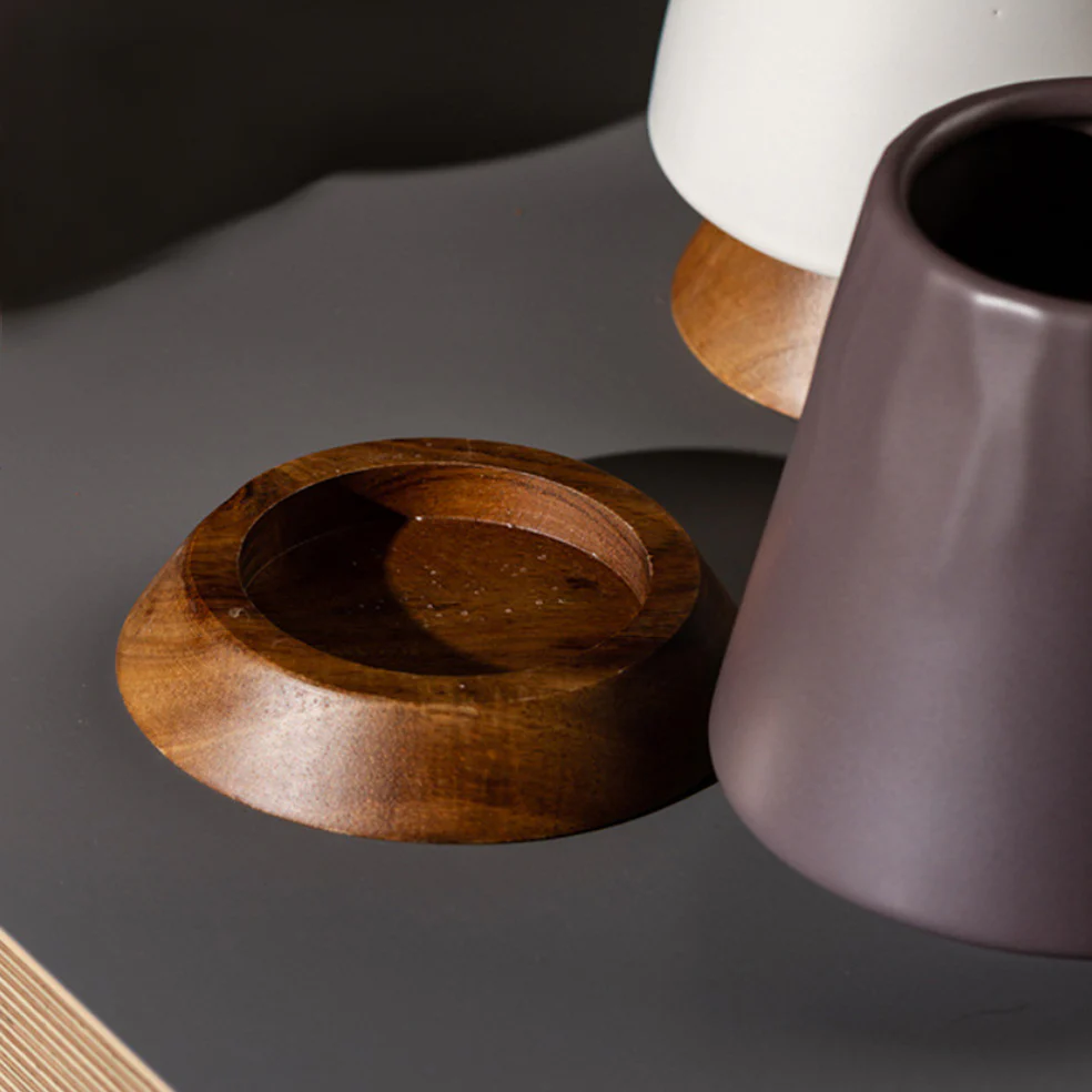 Vase With Wooden Base - Image 3