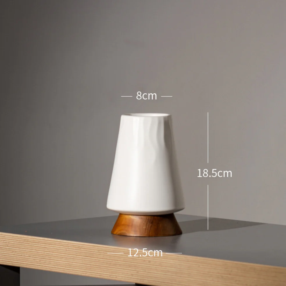 Vase With Wooden Base - Image 6
