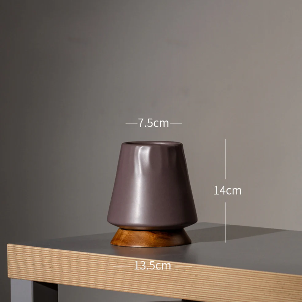 Vase With Wooden Base - Image 7
