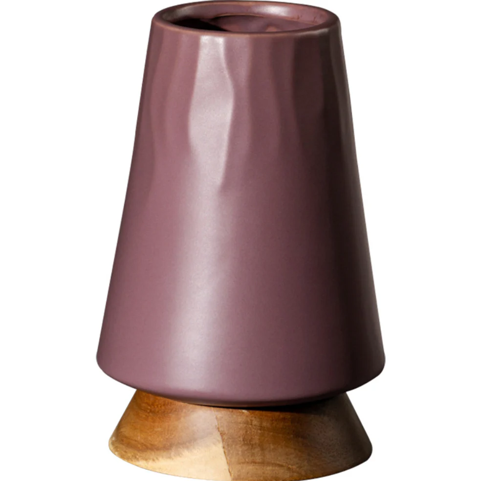 Vase With Wooden Base - Image 8