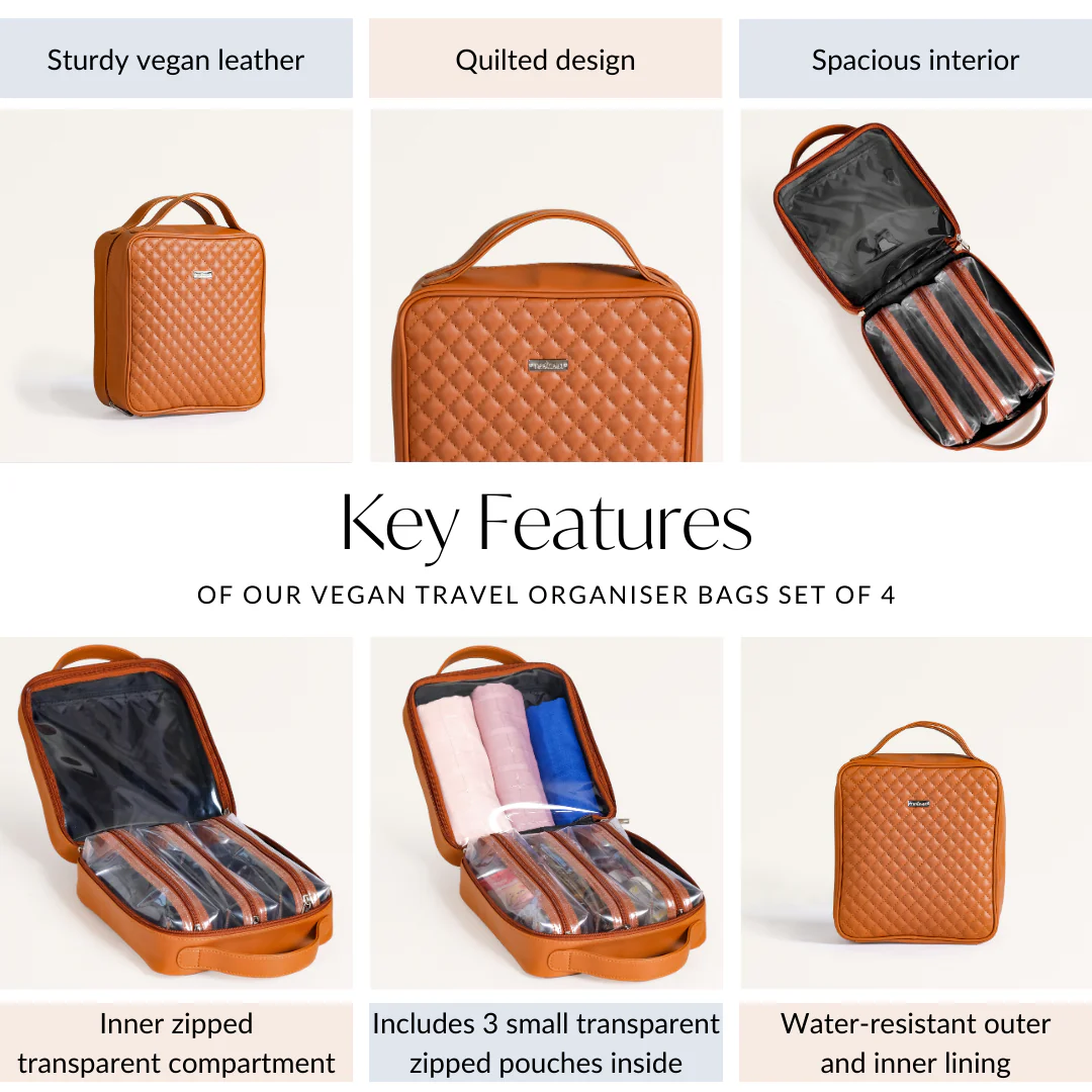 Vegan Travel Organiser Bags Set of 4 - Image 5