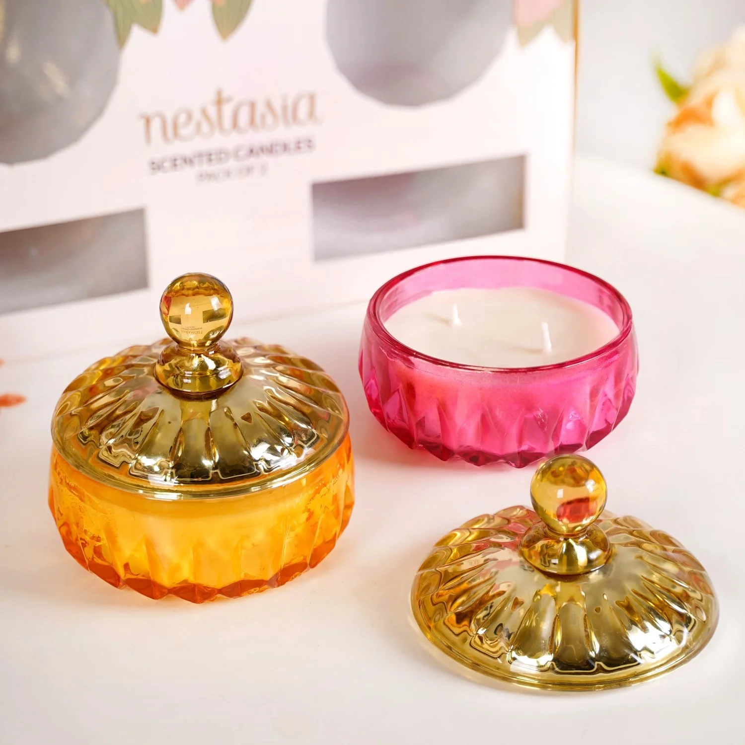 Velvet Musk And Eucalyptus Refresh Scented Candles Set Of 2 - Image 9