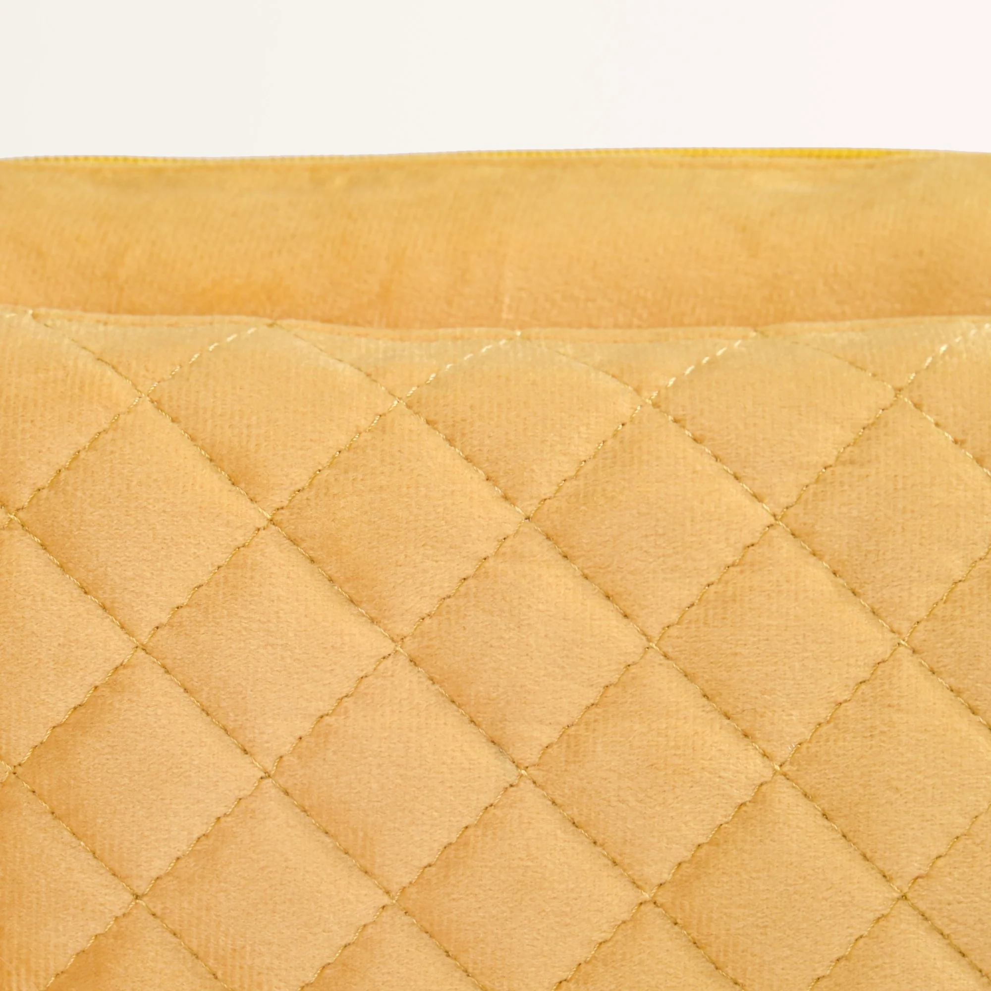 Velvet Travel Makeup Pouch Yellow - Image 7