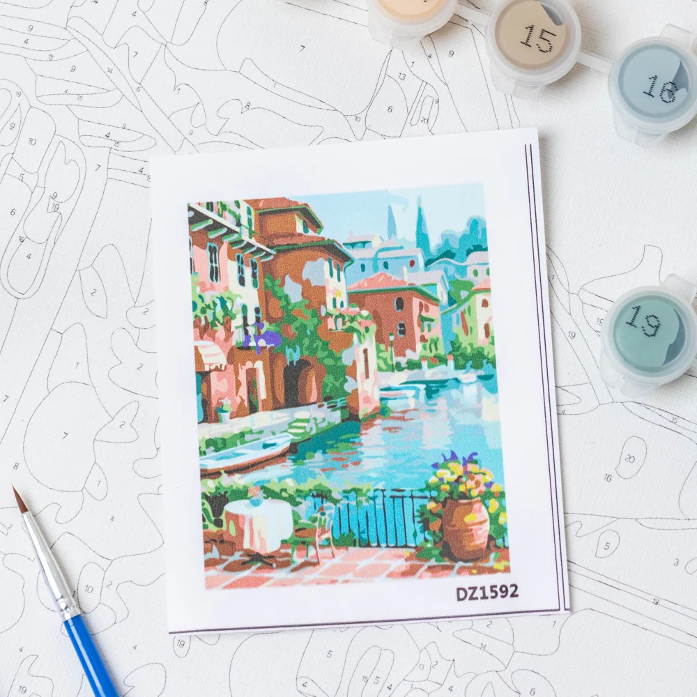 Venetian Landscape DIY Painting By Numbers Kit - Image 3