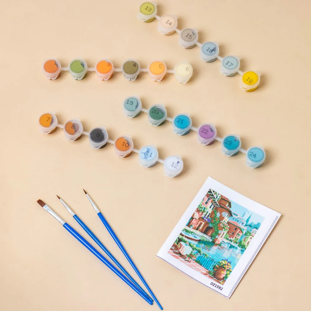 Venetian Landscape DIY Painting By Numbers Kit - Image 5