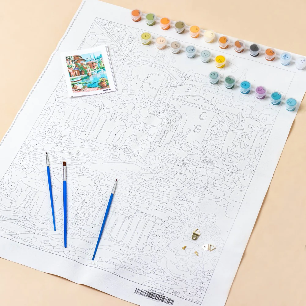 Venetian Landscape DIY Painting By Numbers Kit - Image 9