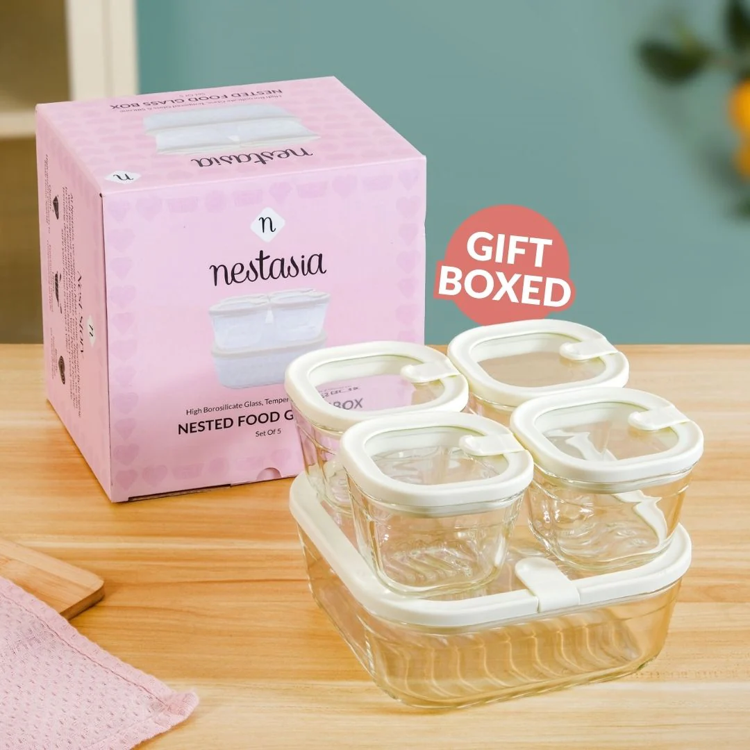Vento Food Container With Airtight Lid Set Of 5 220ml 1320ml Cream - Image 9