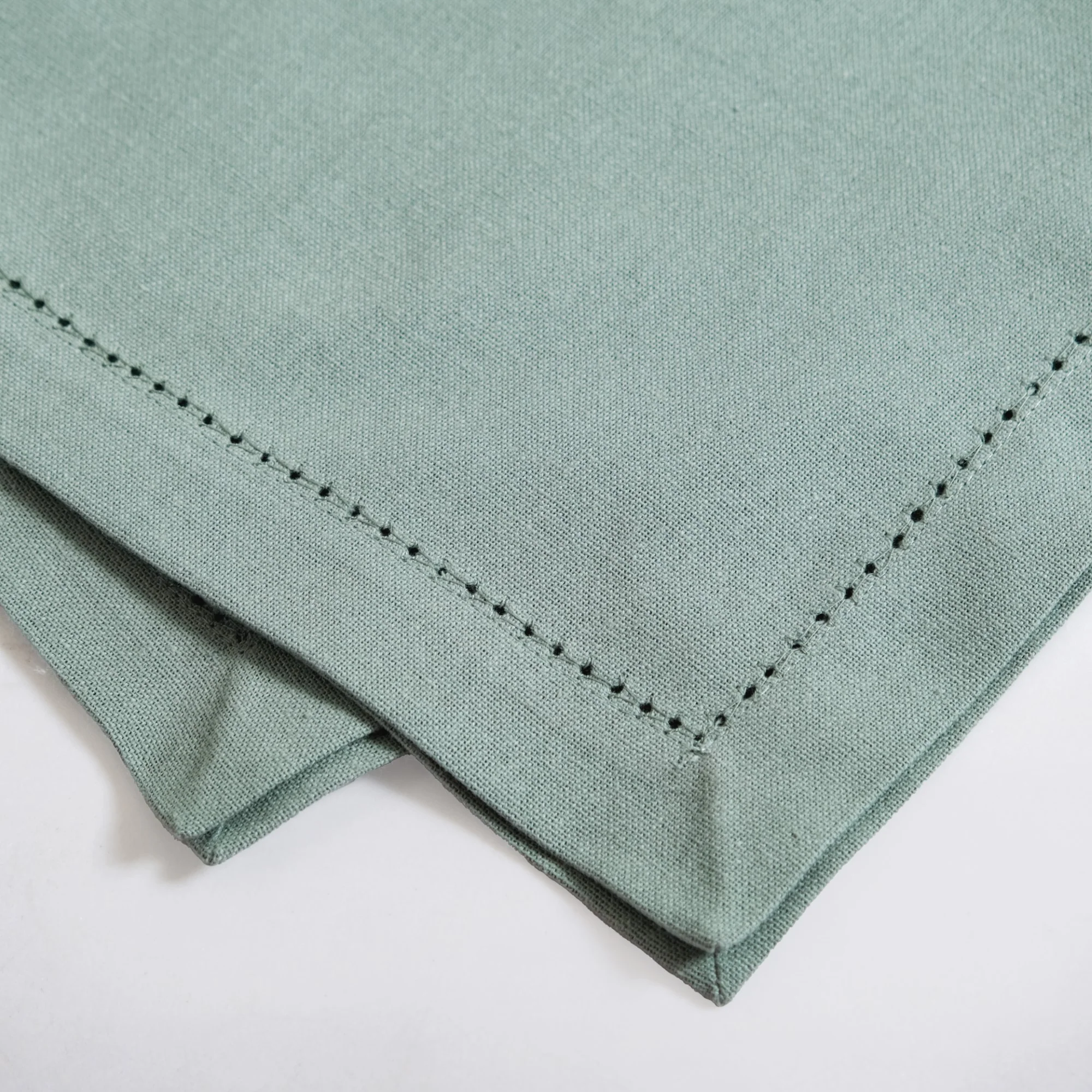 Ventosa Premium Cotton Hemstitched Dinner Napkins Set Of 6 In Teal - Image 5