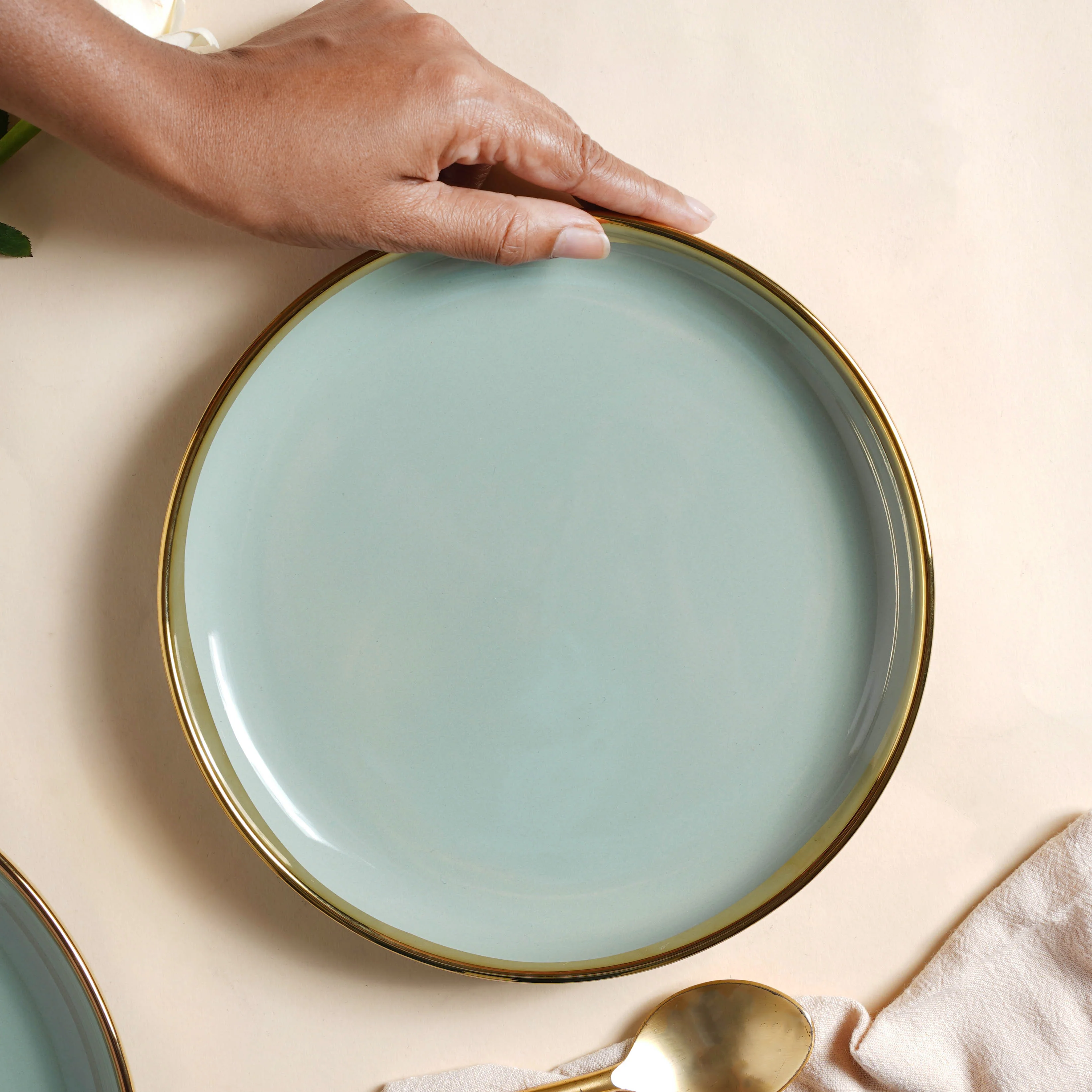 VERA Green 27 Piece Dinner Set For 6 - Image 13