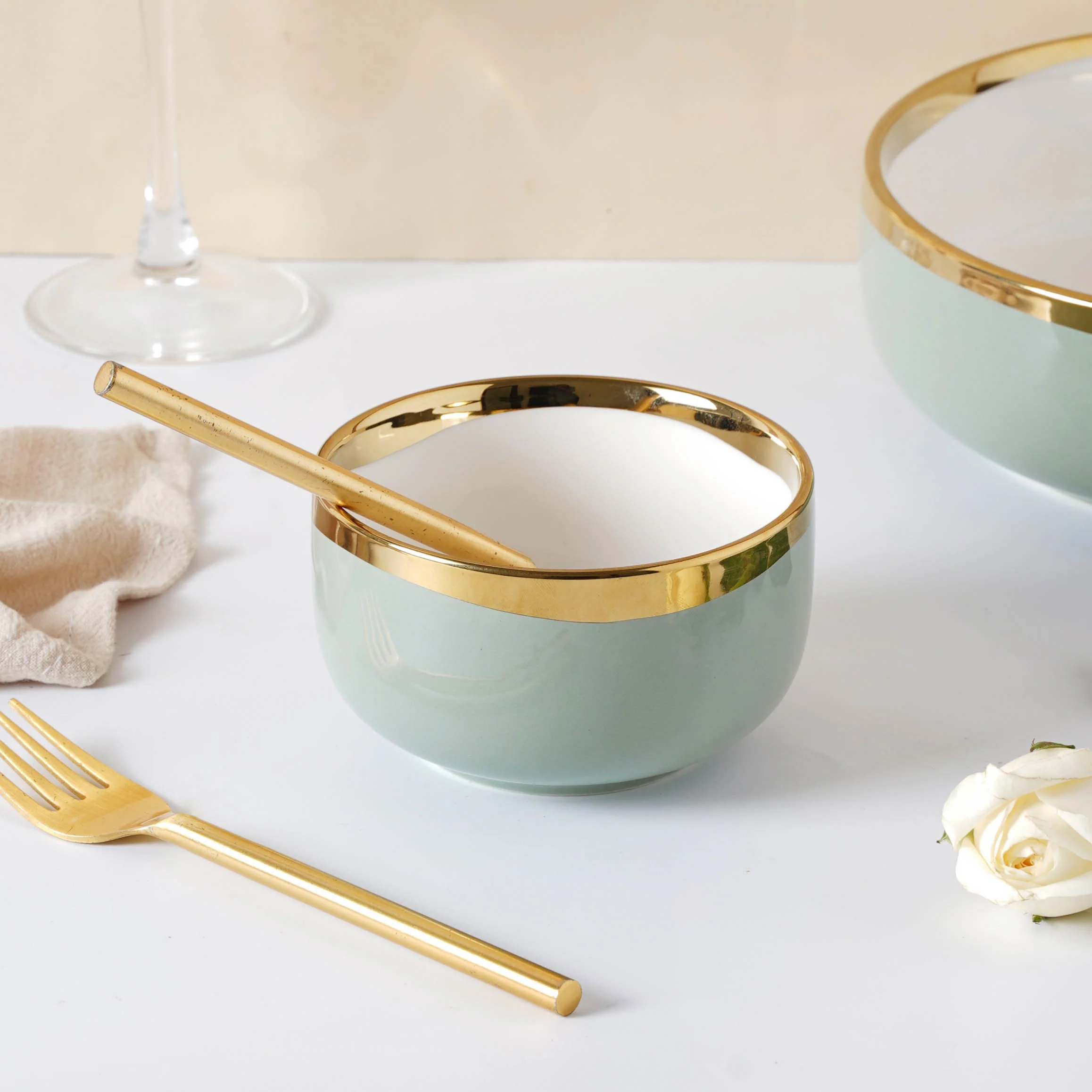 VERA Green 27 Piece Dinner Set For 6 - Image 14