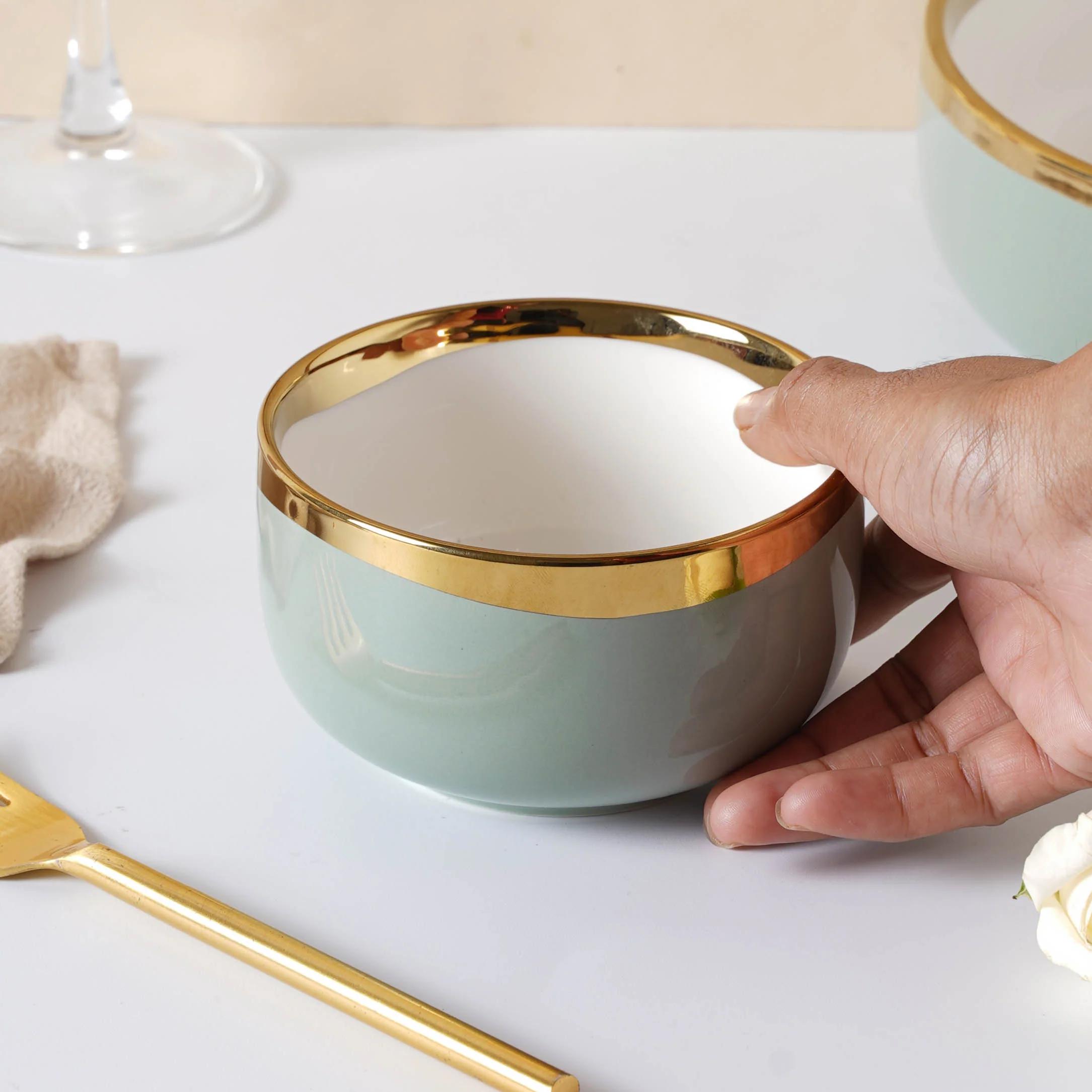VERA Green 27 Piece Dinner Set For 6 - Image 15