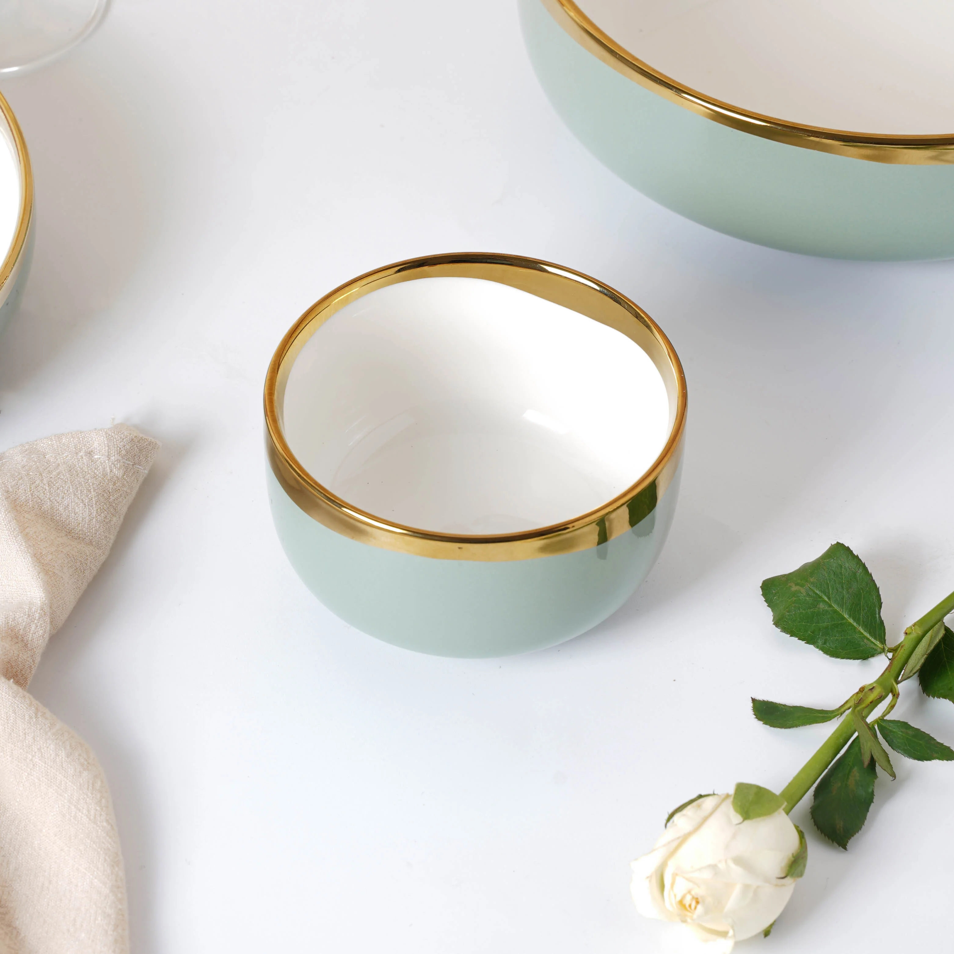 VERA Green 27 Piece Dinner Set For 6 - Image 18