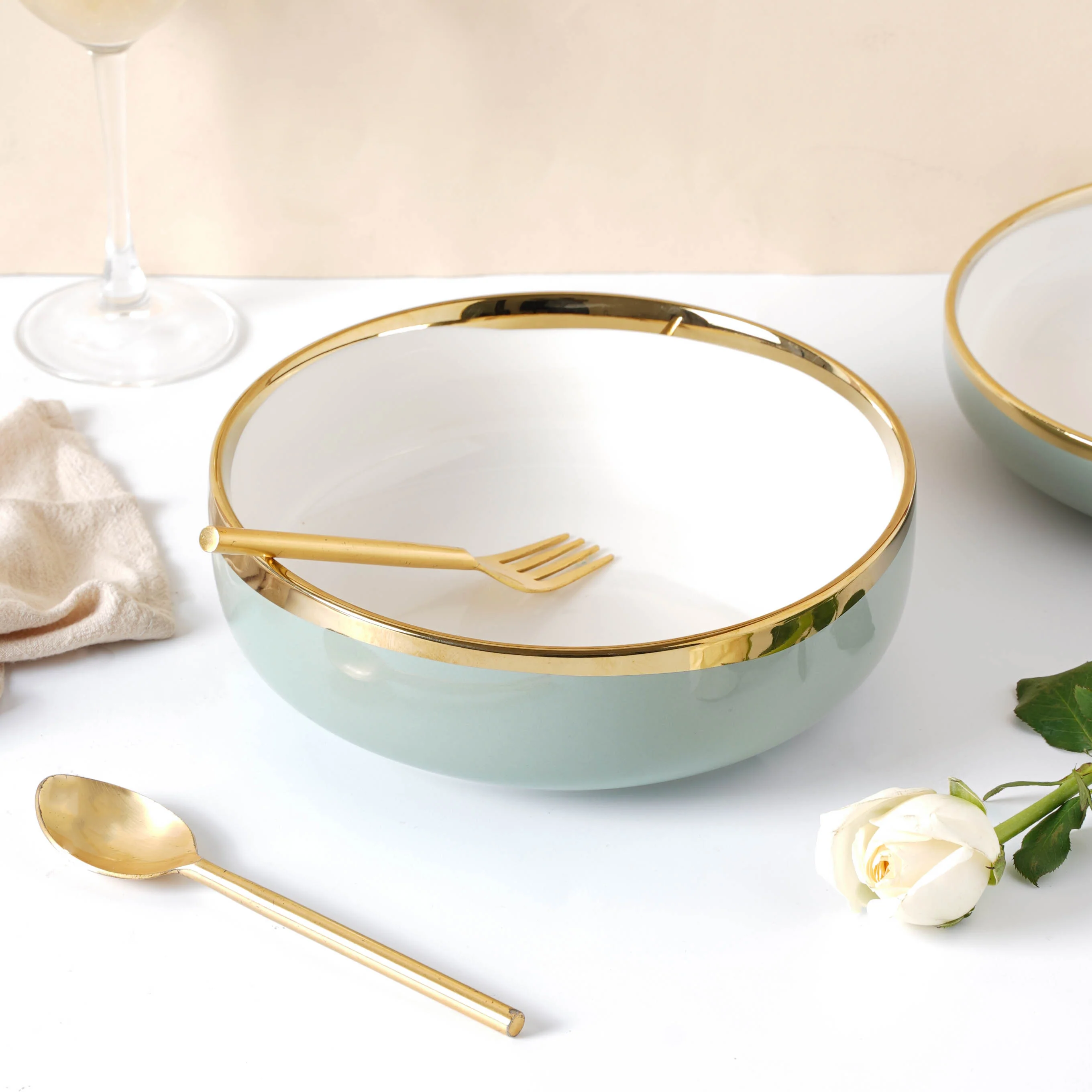 VERA Green 27 Piece Dinner Set For 6 - Image 5