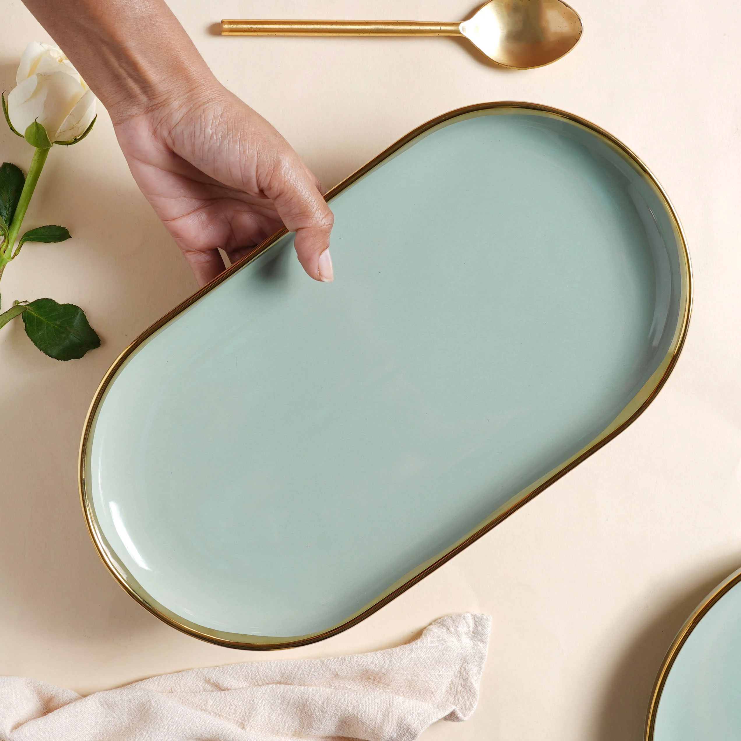 VERA Green 27 Piece Dinner Set For 6 - Image 8