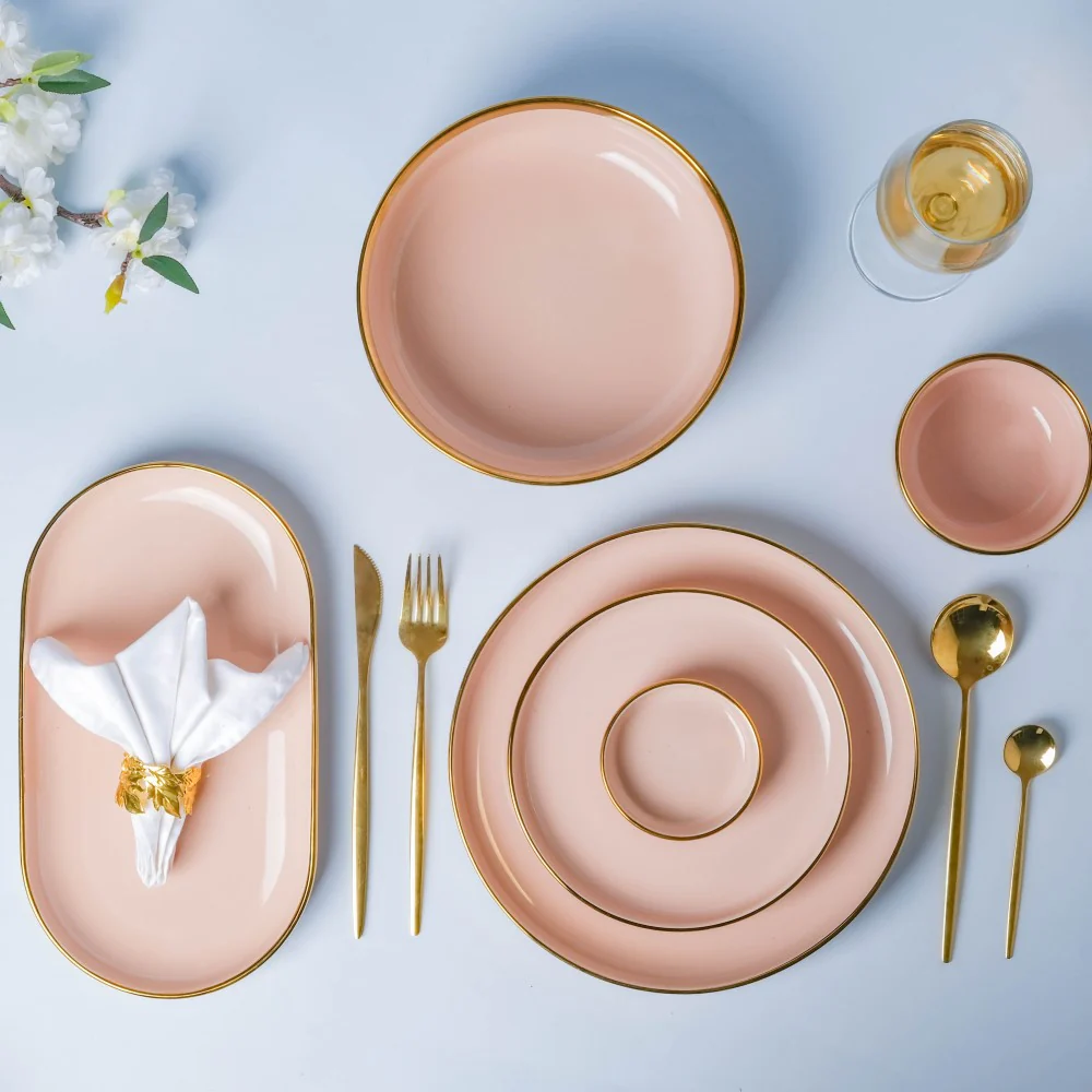 VERA Pink 27 Piece Dinner Set For 6 - Image 3
