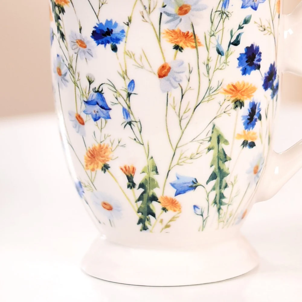 Victorian Garden Ceramic Coffee Mug Set Of 2 Blue 400ml - Image 7
