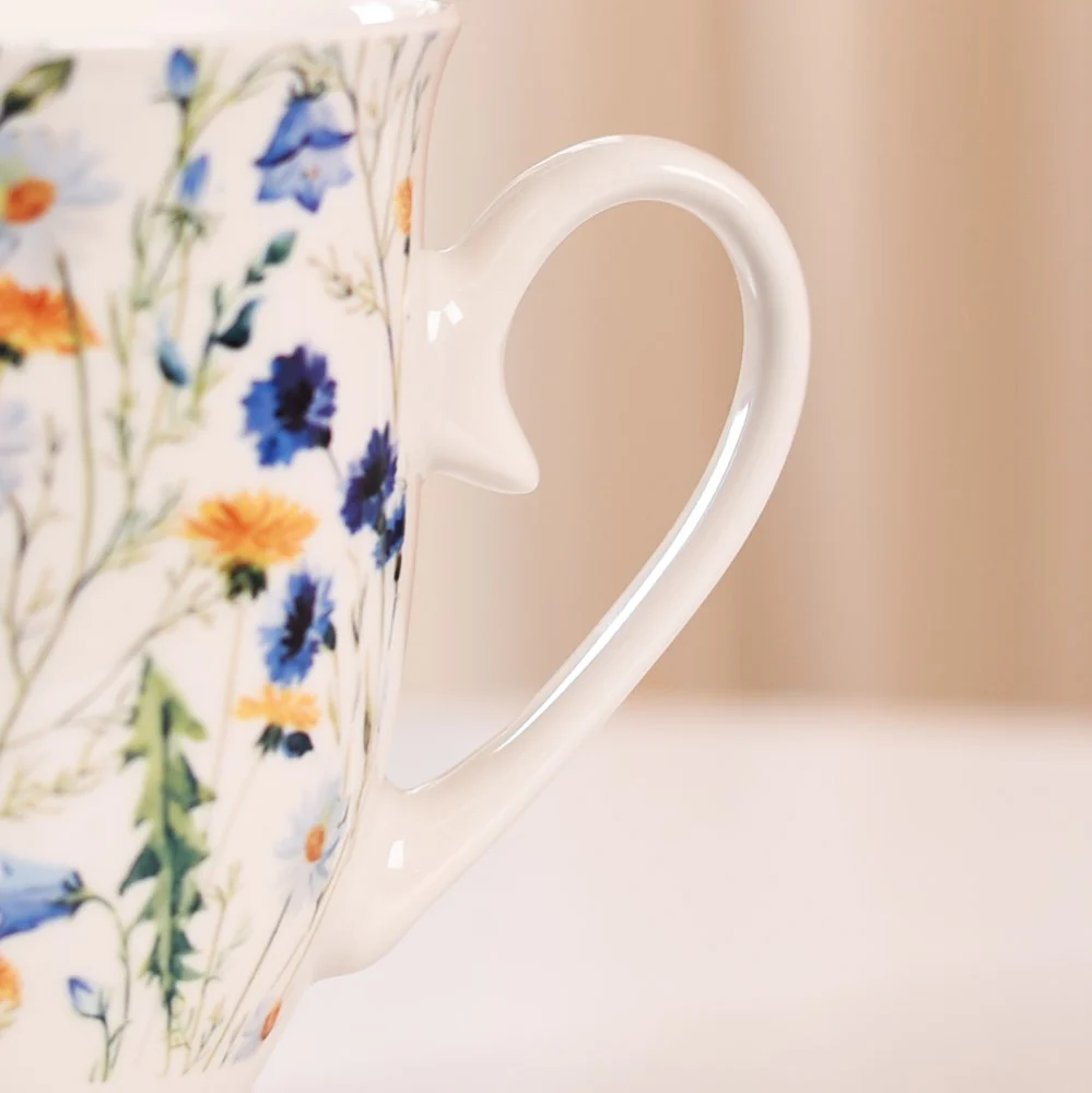 Victorian Garden Ceramic Coffee Mug Set Of 2 Blue 400ml - Image 8