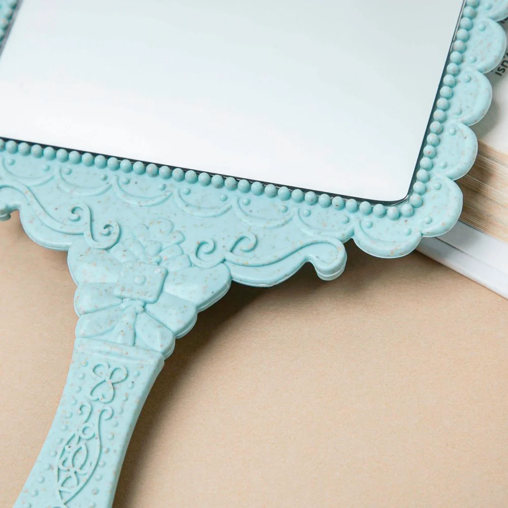Victorian Ornate Square Mirror Blue - Image 5