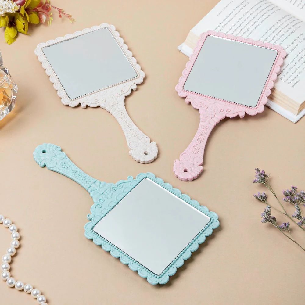 Victorian Ornate Square Mirror Blue - Image 7