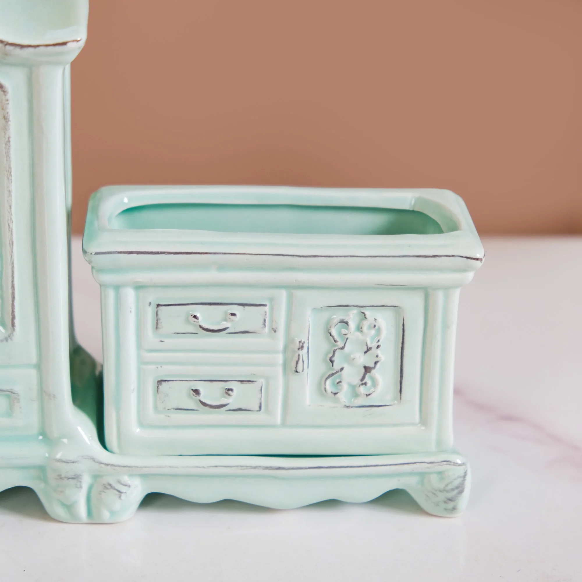 Vintage Ceramic Soap Dispenser Pastel Green - Image 11