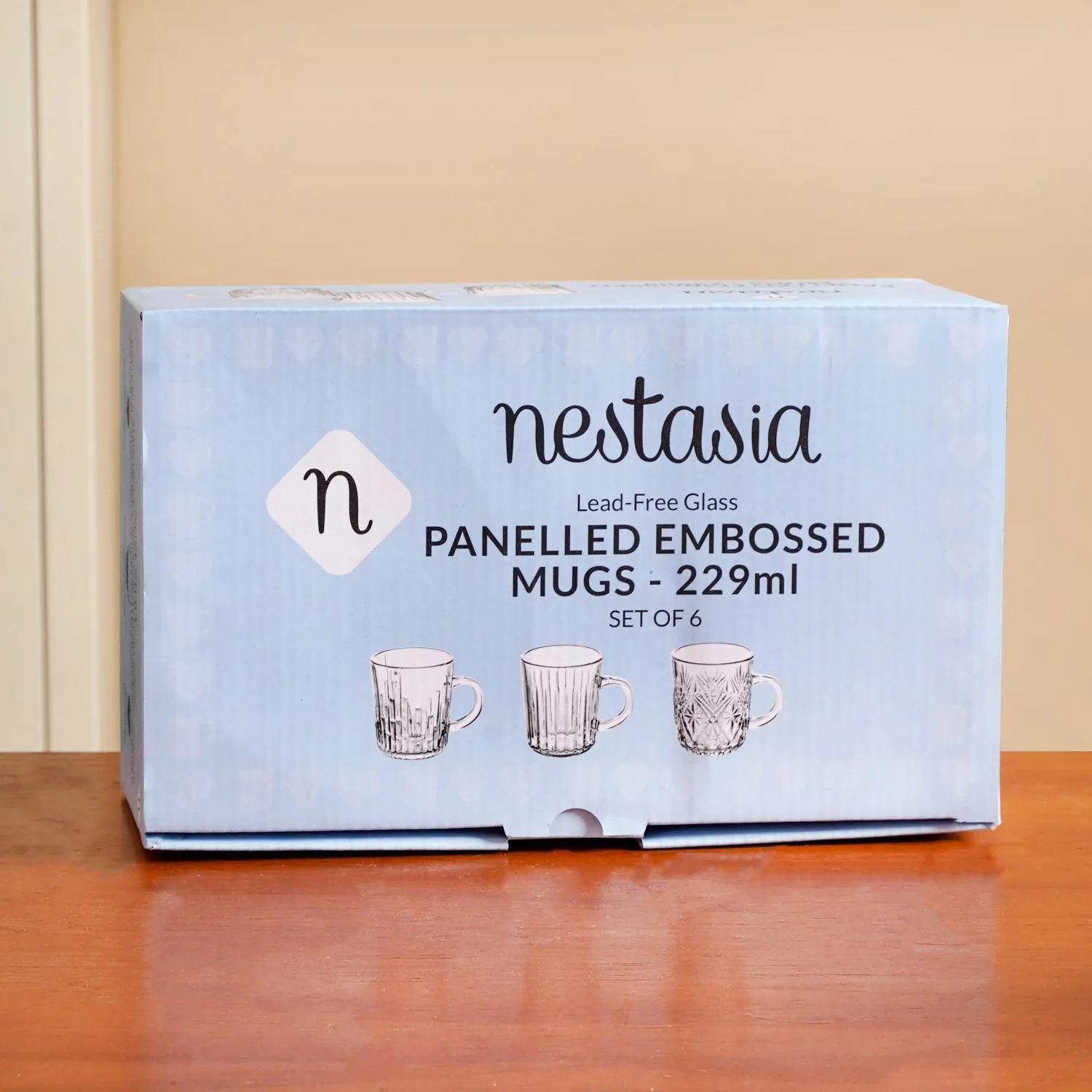 Vintage Embossed Mugs Set Of 6 229ml - Image 9