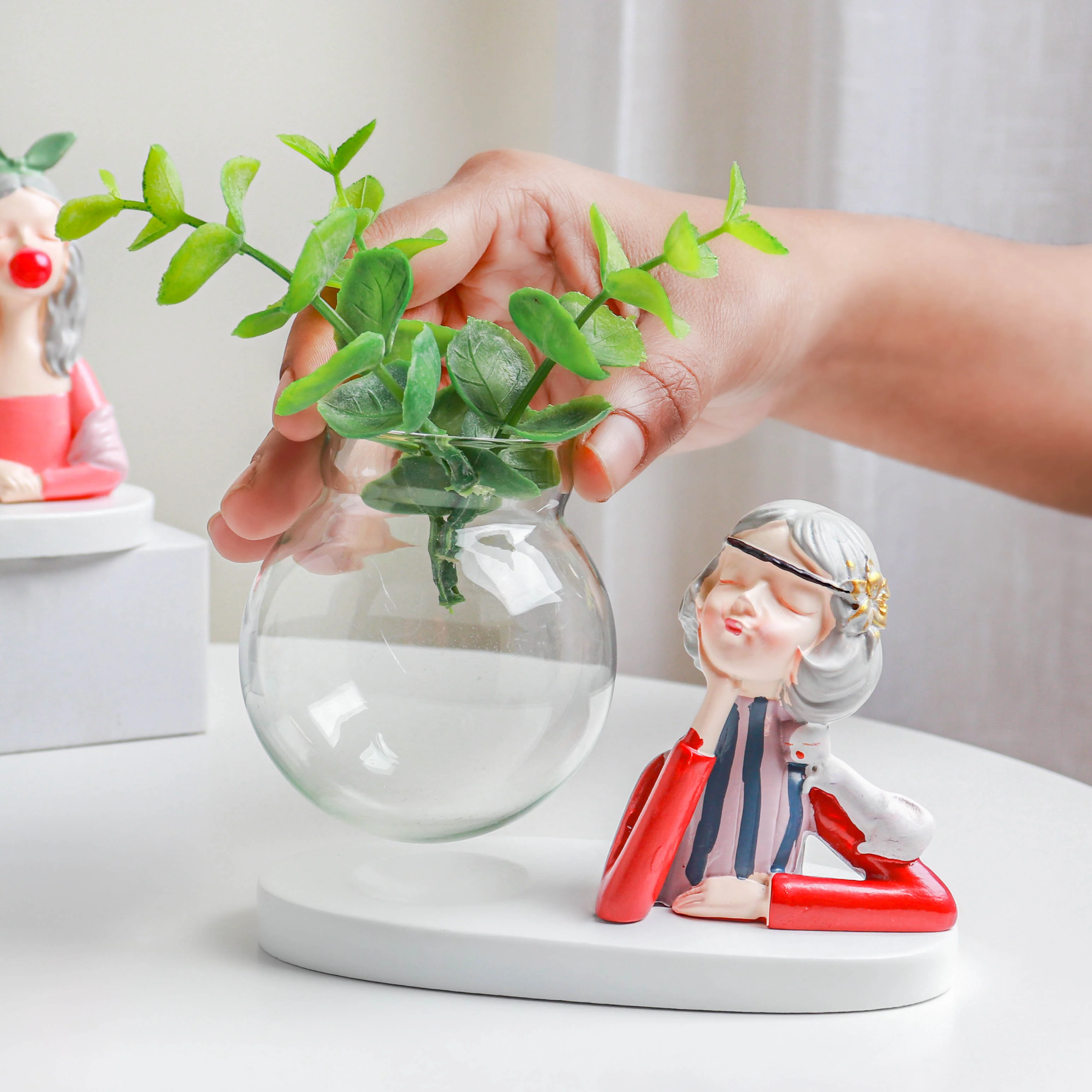 Vintage Figure Vase - Image 3