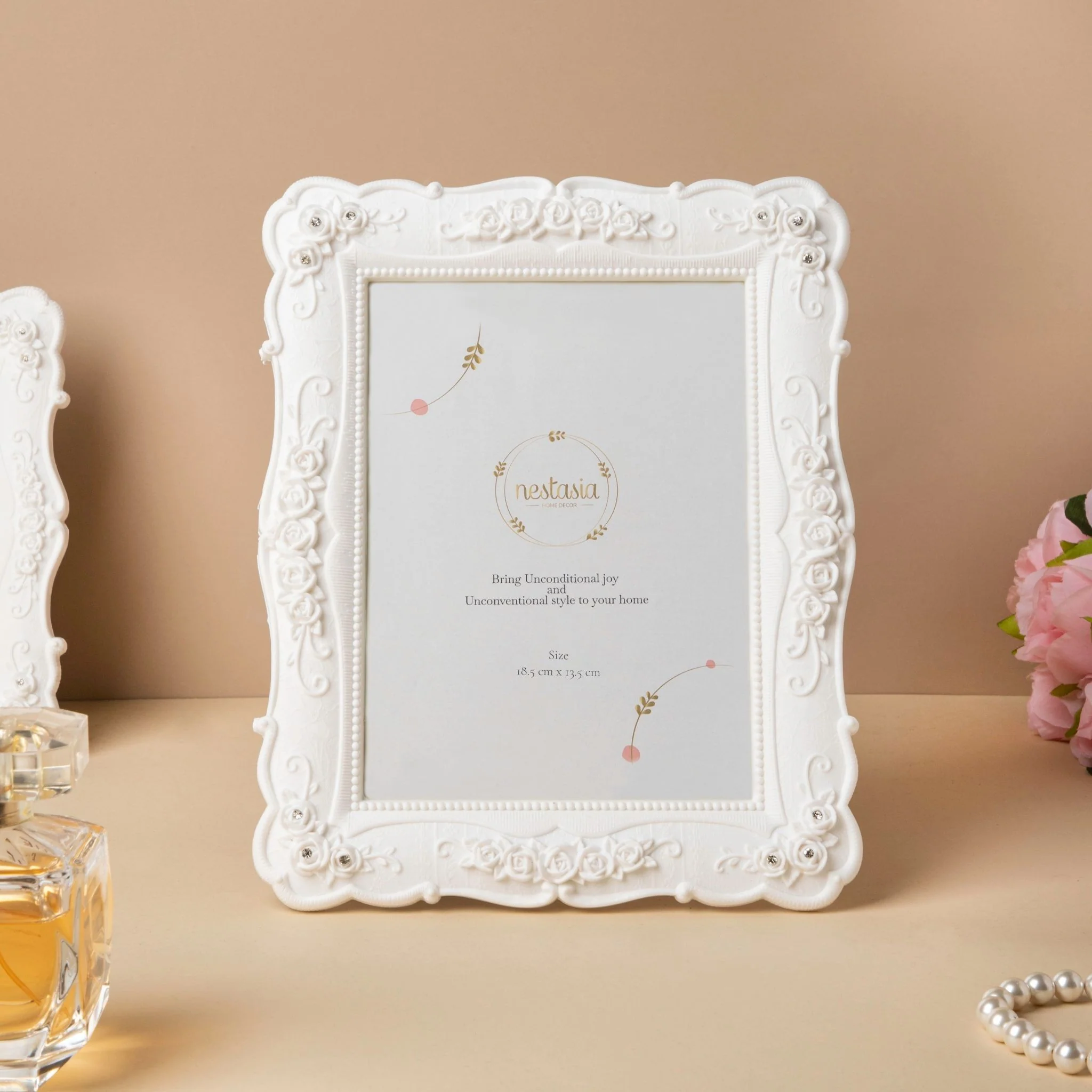 Vintage Flora Carved Photo Frame Large
