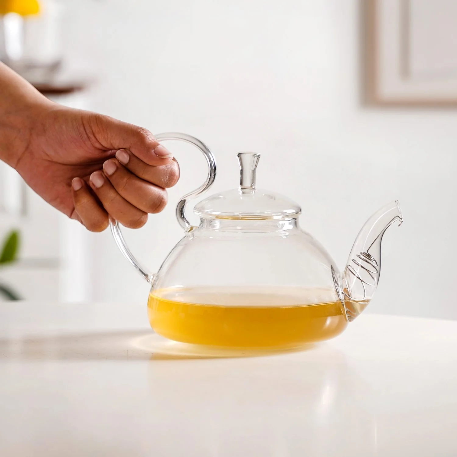 Vintage Glass Tea Pot 800ml - Image 2