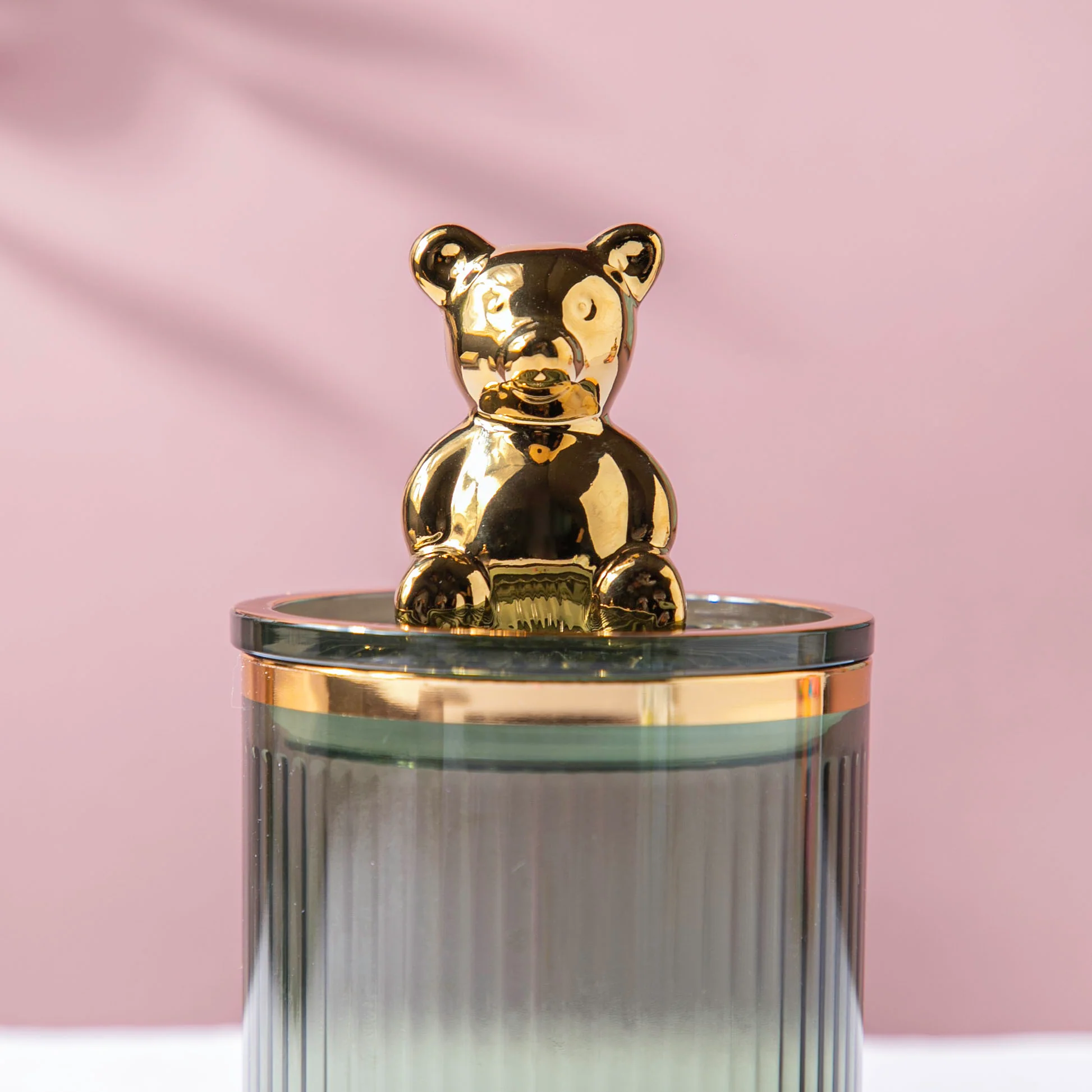 Vintage Jar With Bear Lid Green 350ml - Image 5