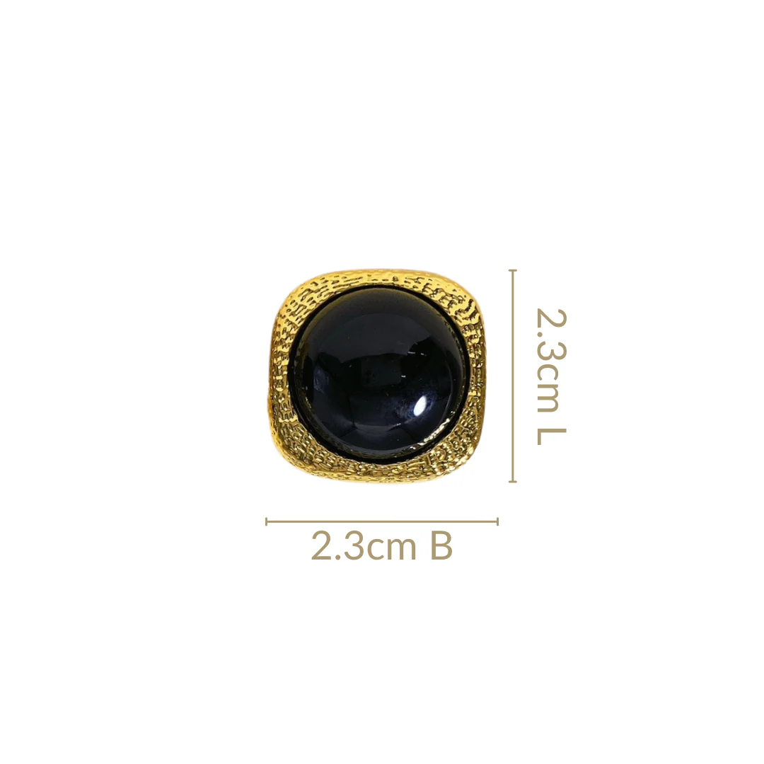 Vintage Nouveau Studs Black - Image 3