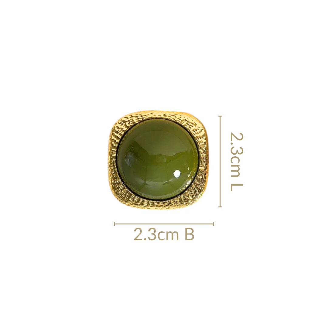 Vintage Nouveau Studs Green - Image 3